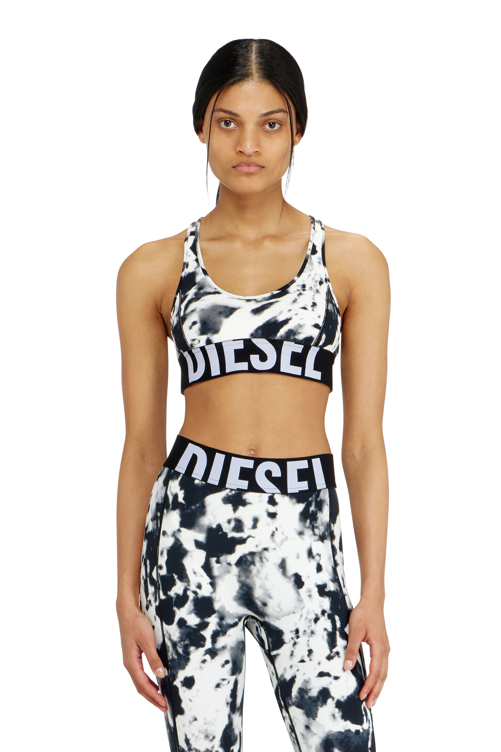 Diesel - ALLISON-D-POP, Soutien-gorge de sport en microfibre imprim&eacute;e Femme in Polychrome - 2