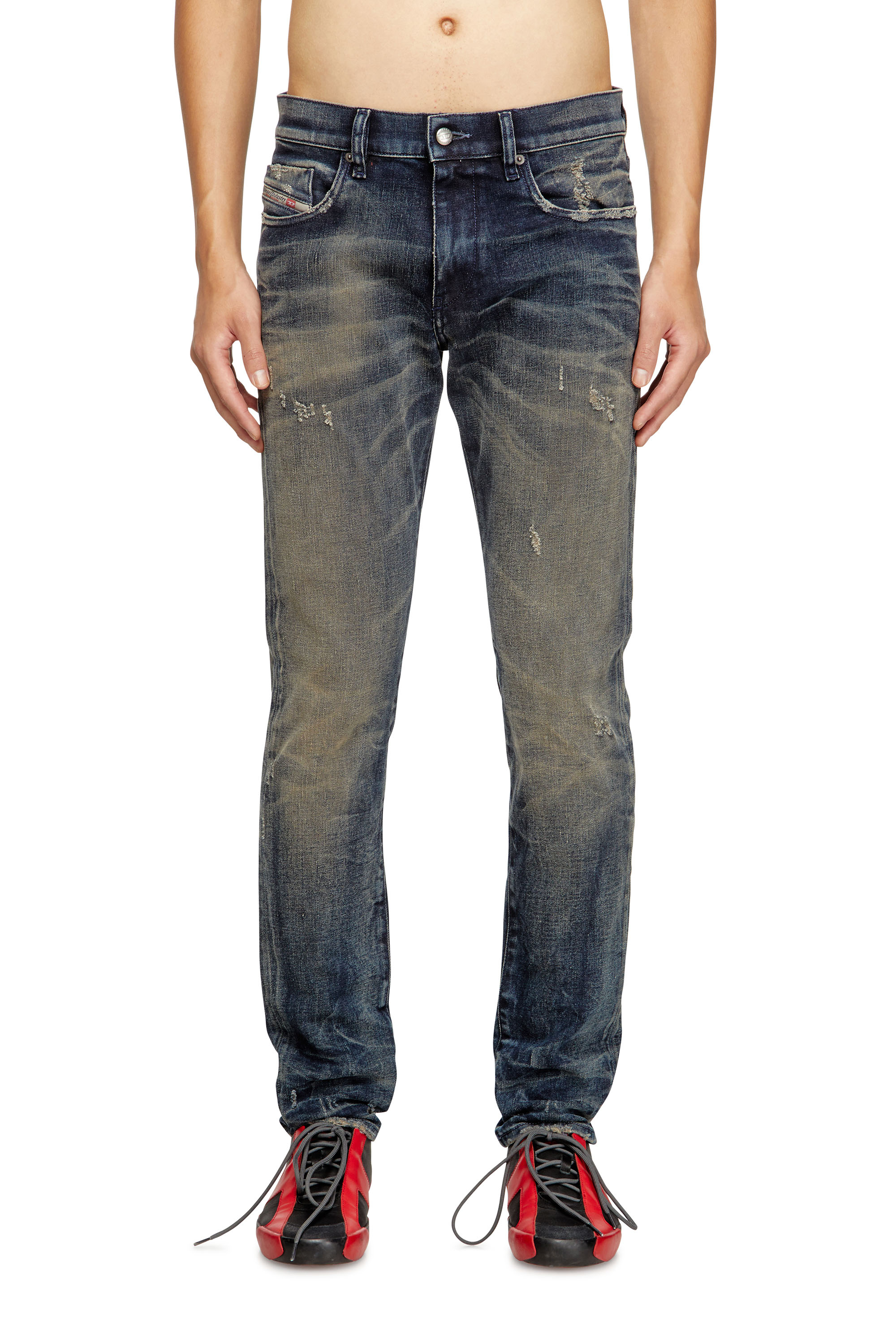Diesel - Slim Jeans 2019 D-Strukt 09M46 Homme, Bleu Foncé - Image 1