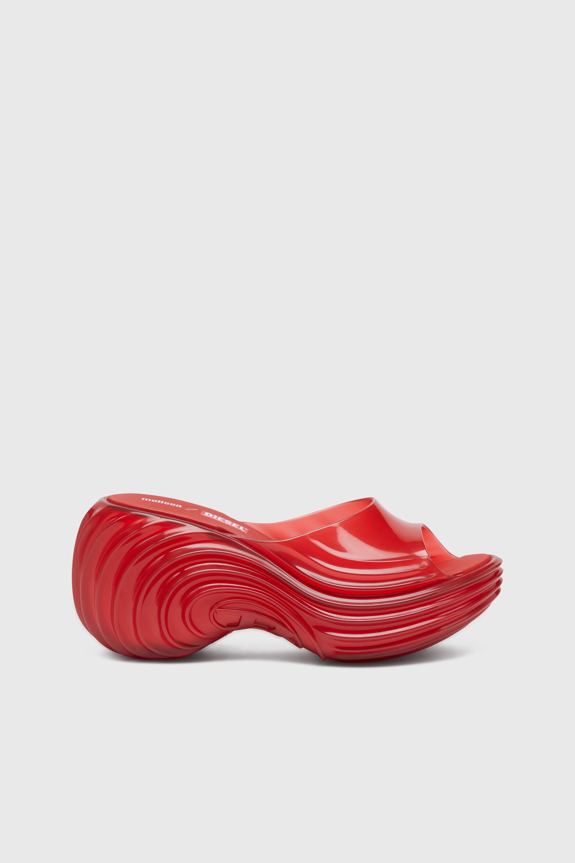 Diesel - MELISSA QUANTUM PLATFORM, Mule &agrave; plateforme en Melflex&reg; Femme in Rouge - 1