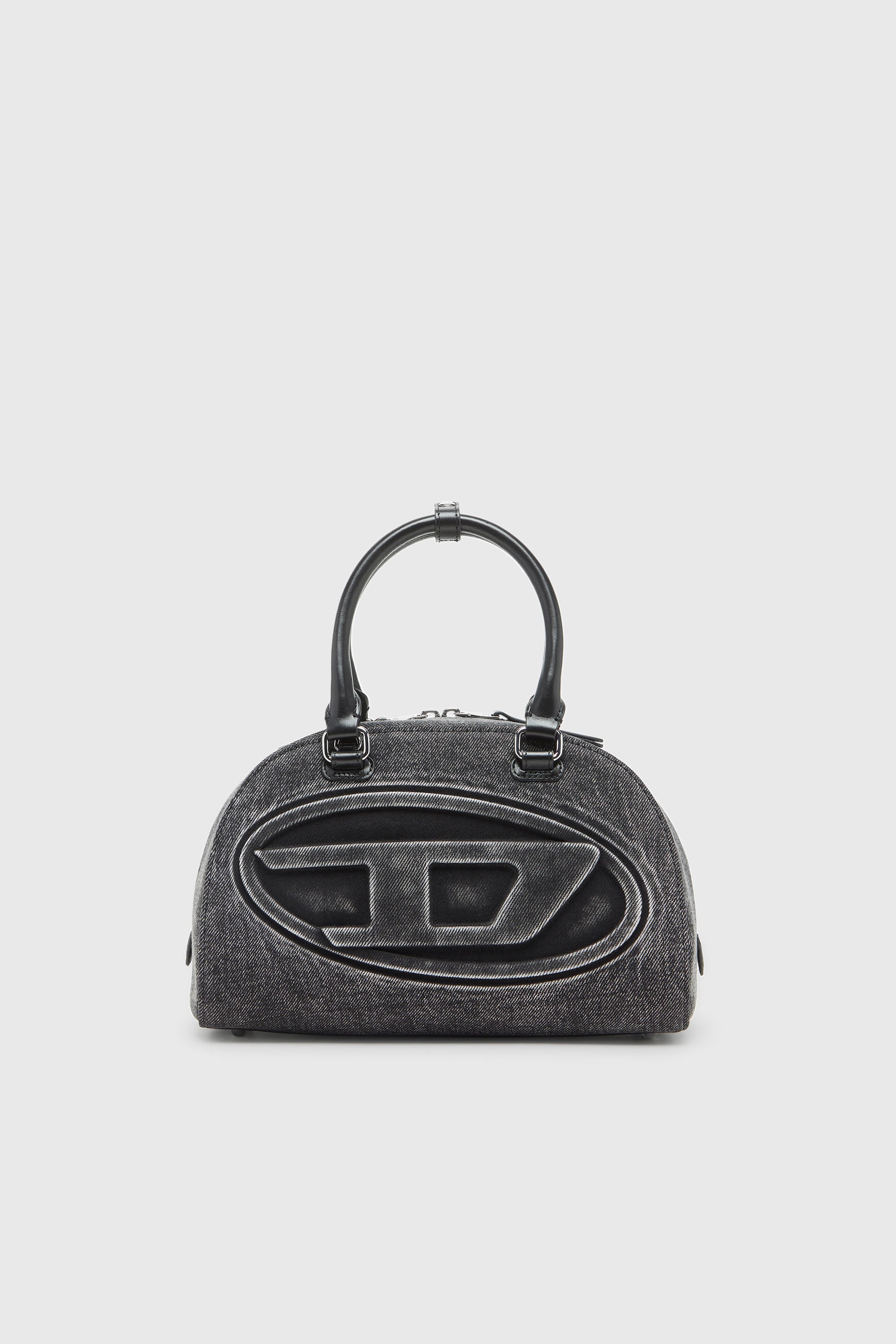 Diesel - 1DR DOME TOP HANDLE, 1DR Dome-Sac bowling en denim d&eacute;lav&eacute; Femme in Gris - 1