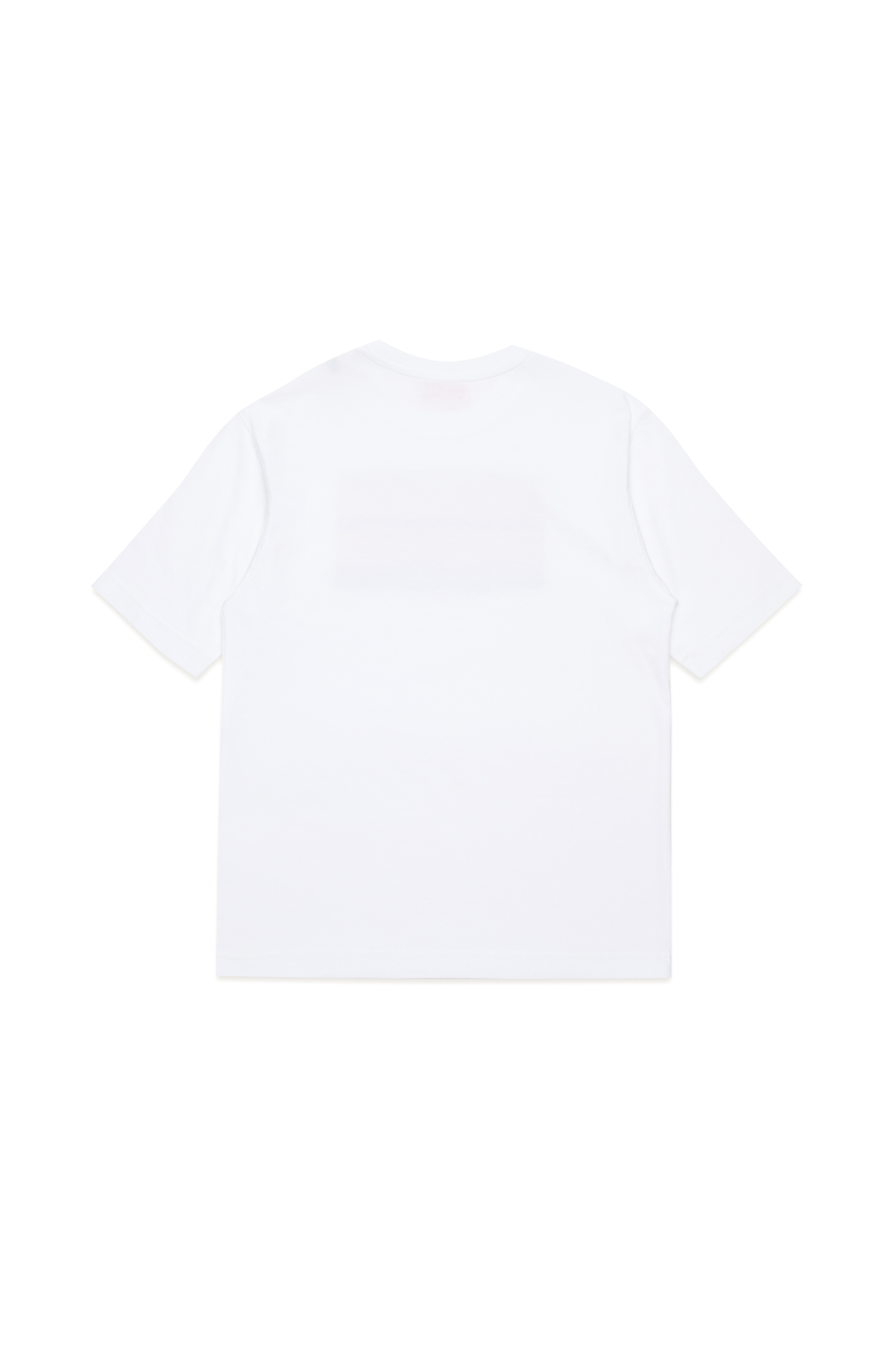 Diesel - TWASHPOFFL1 OVER, Homme T-shirt avec logo peel-off et imprimé in Blanc - Image 2