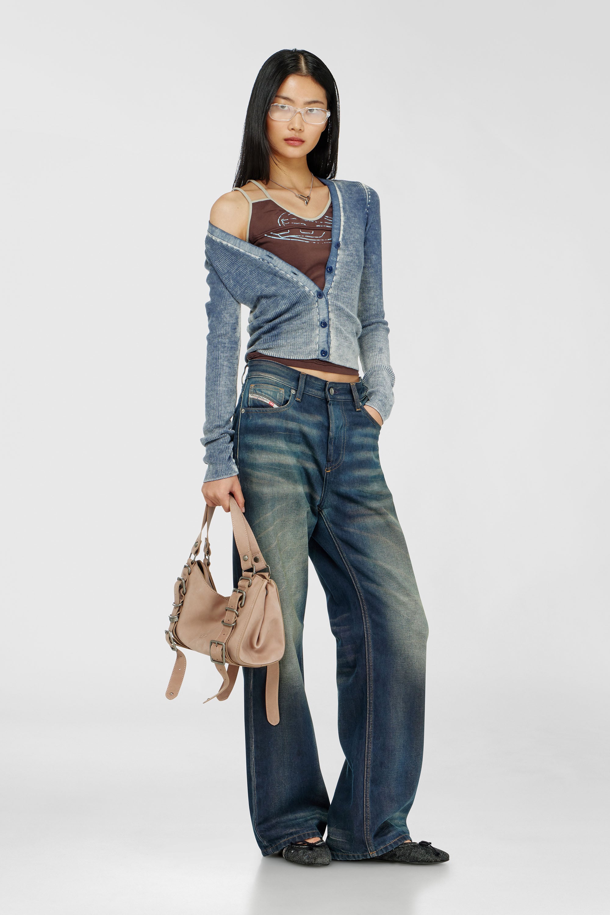 Diesel - D-ONE TOPHANDLE S, D-One-Sac small &agrave; poign&eacute;e sup&eacute;rieure en cuir trait&eacute; Femme in Rose - 2