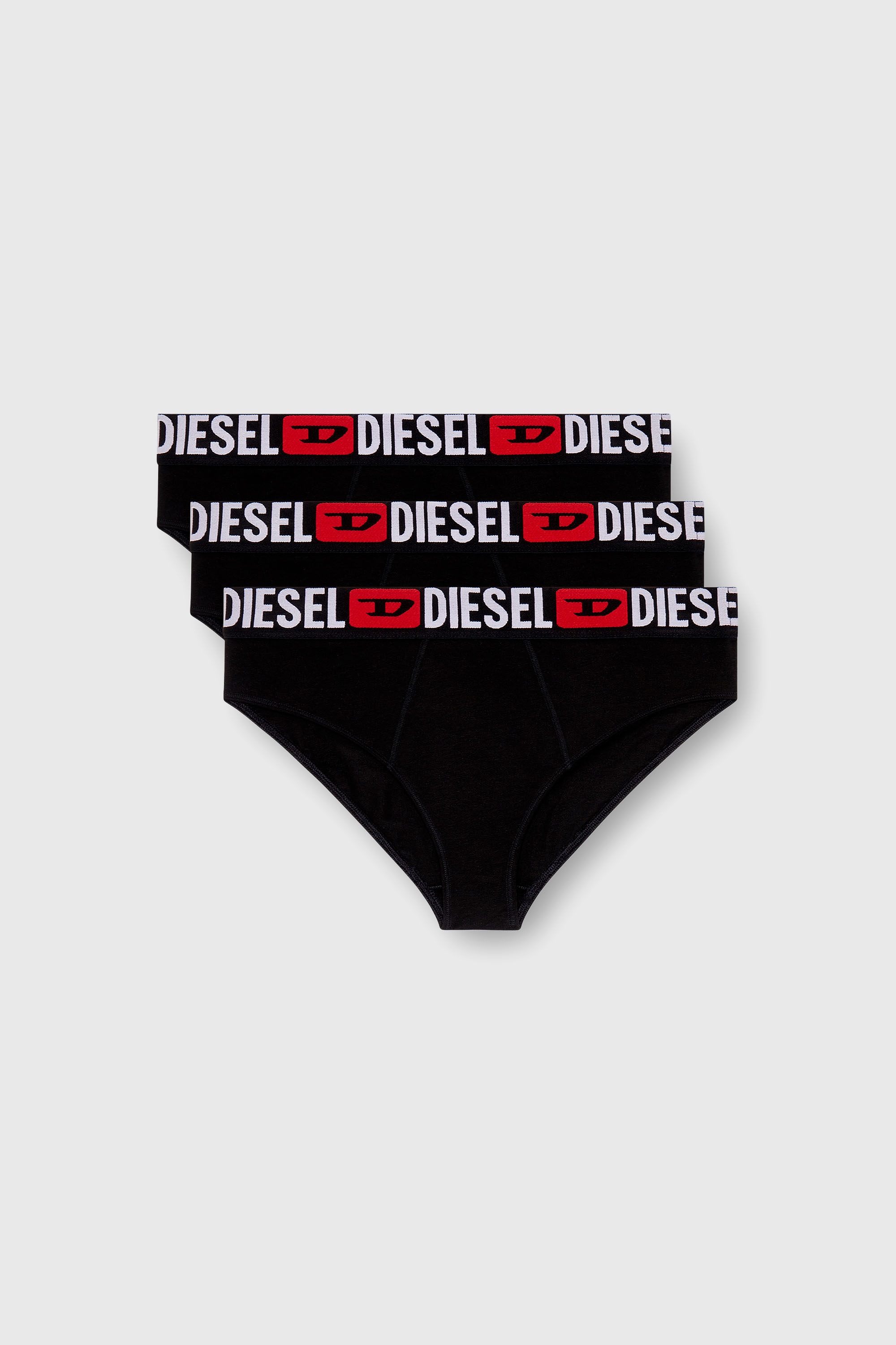 Diesel - UFPN-BLANCA-R-THREEPACK, Lot de trois culottes taille haute c&ocirc;tel&eacute;es Femme in Noir - 2