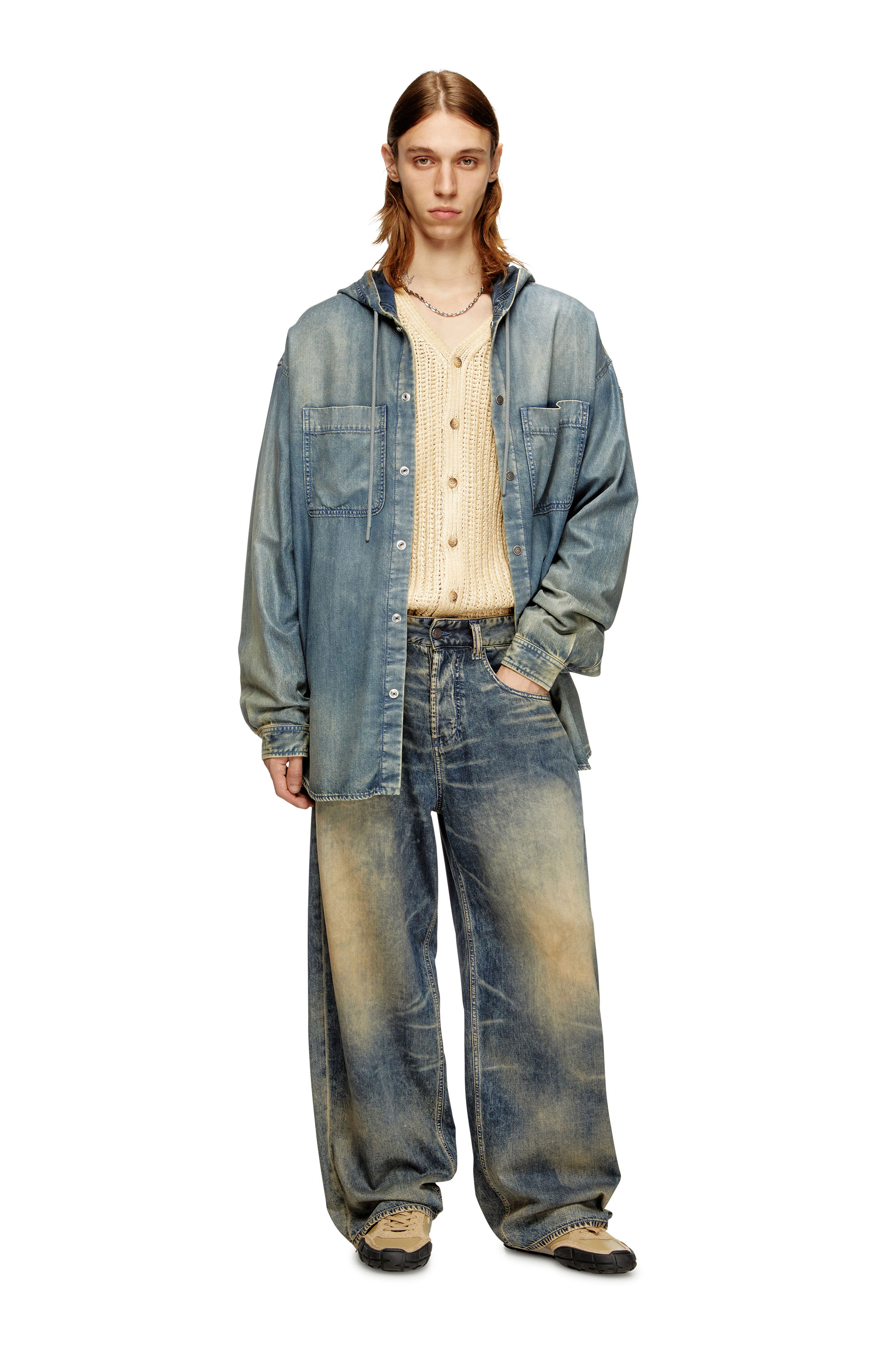 Diesel - Relaxed Jeans 1997 D-Enim-M 0CEBB Homme, Bleu moyen - Image 2