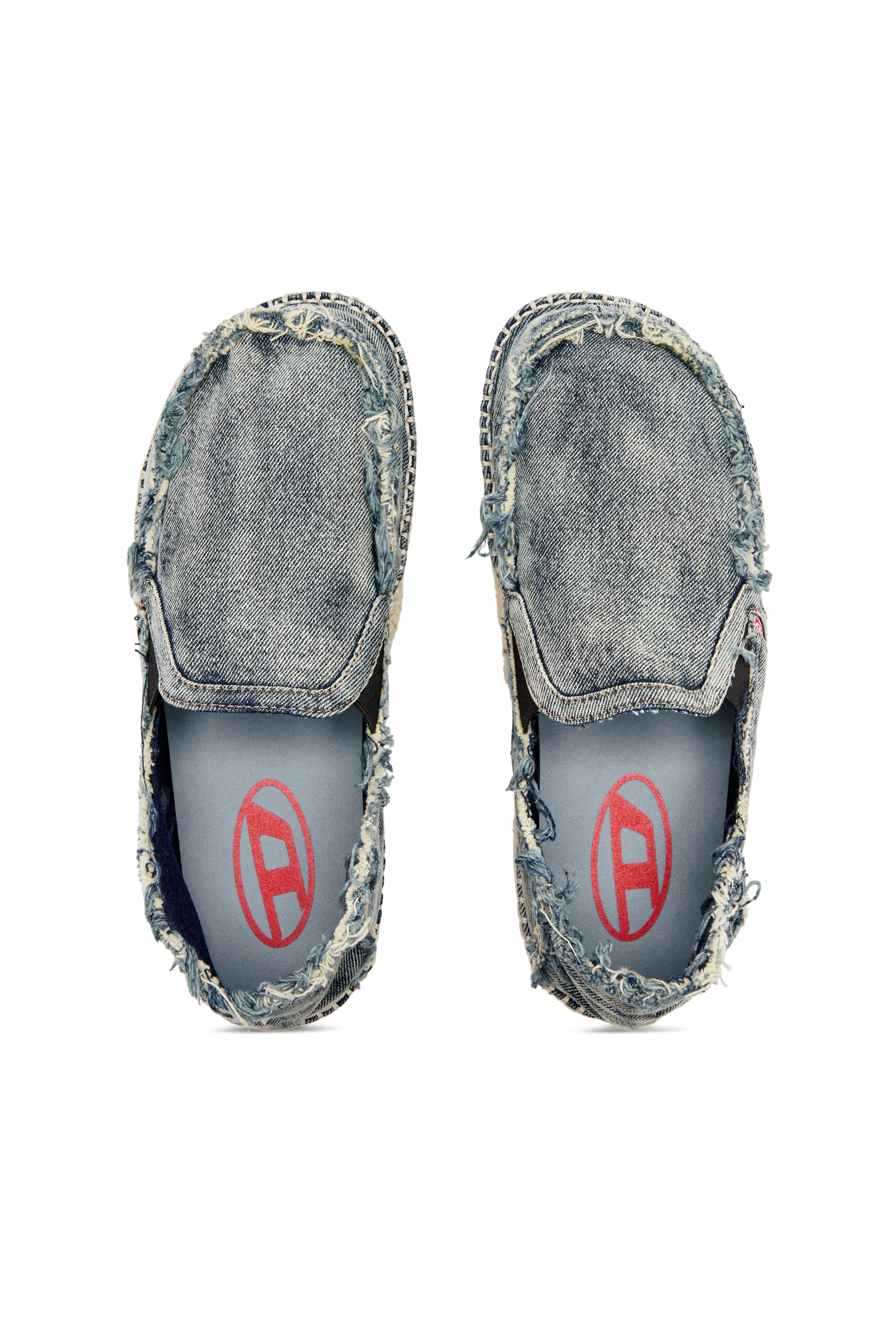 Diesel - D-LUKAS ESP, Man's D-Lukas-Espadrille loafers in distressed denim in Light Blue - 5