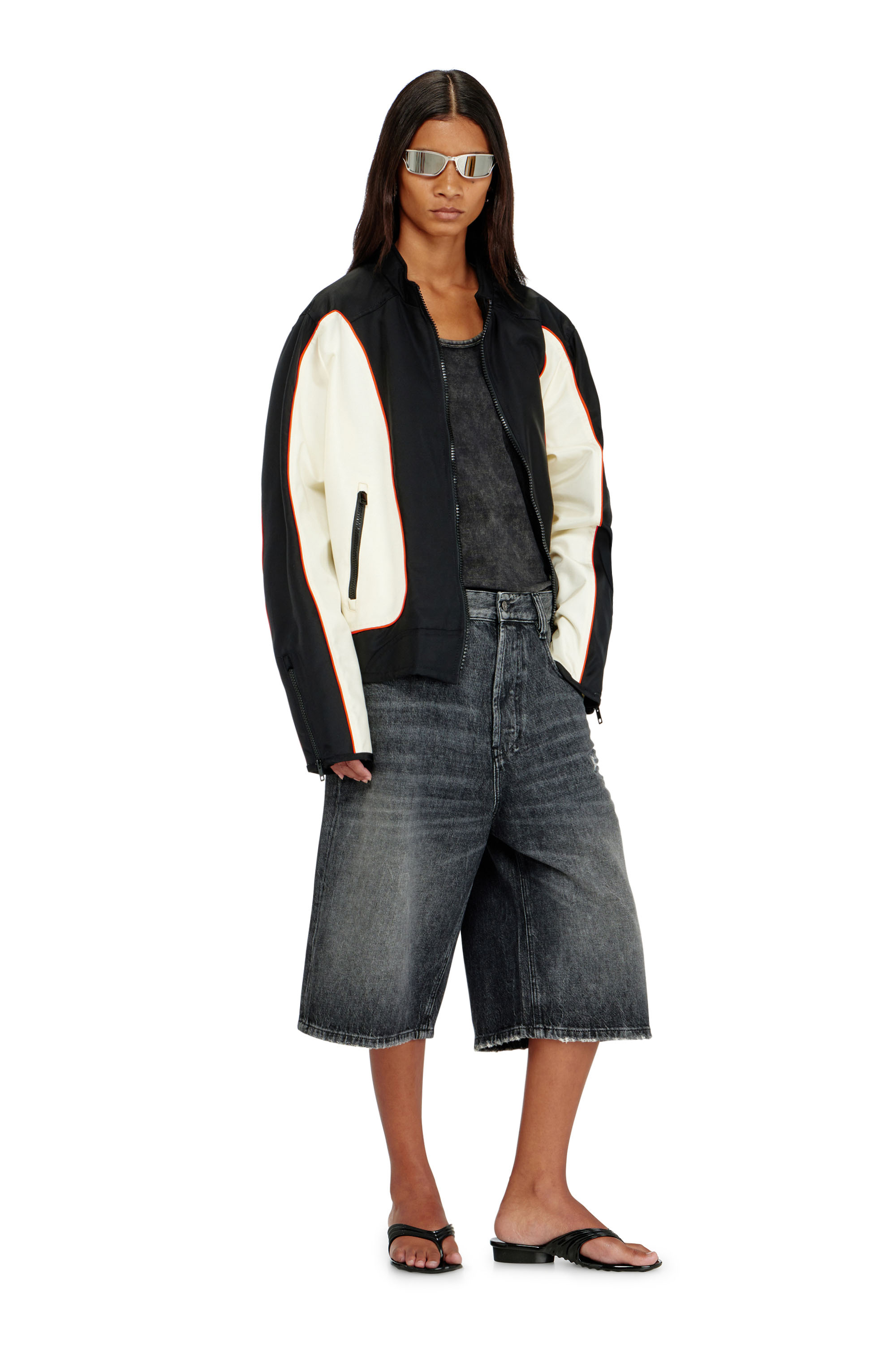 Diesel - MELISSA QUANTUM THONG, Tong sculpturale en Melflex&reg; Femme in Noir - 2