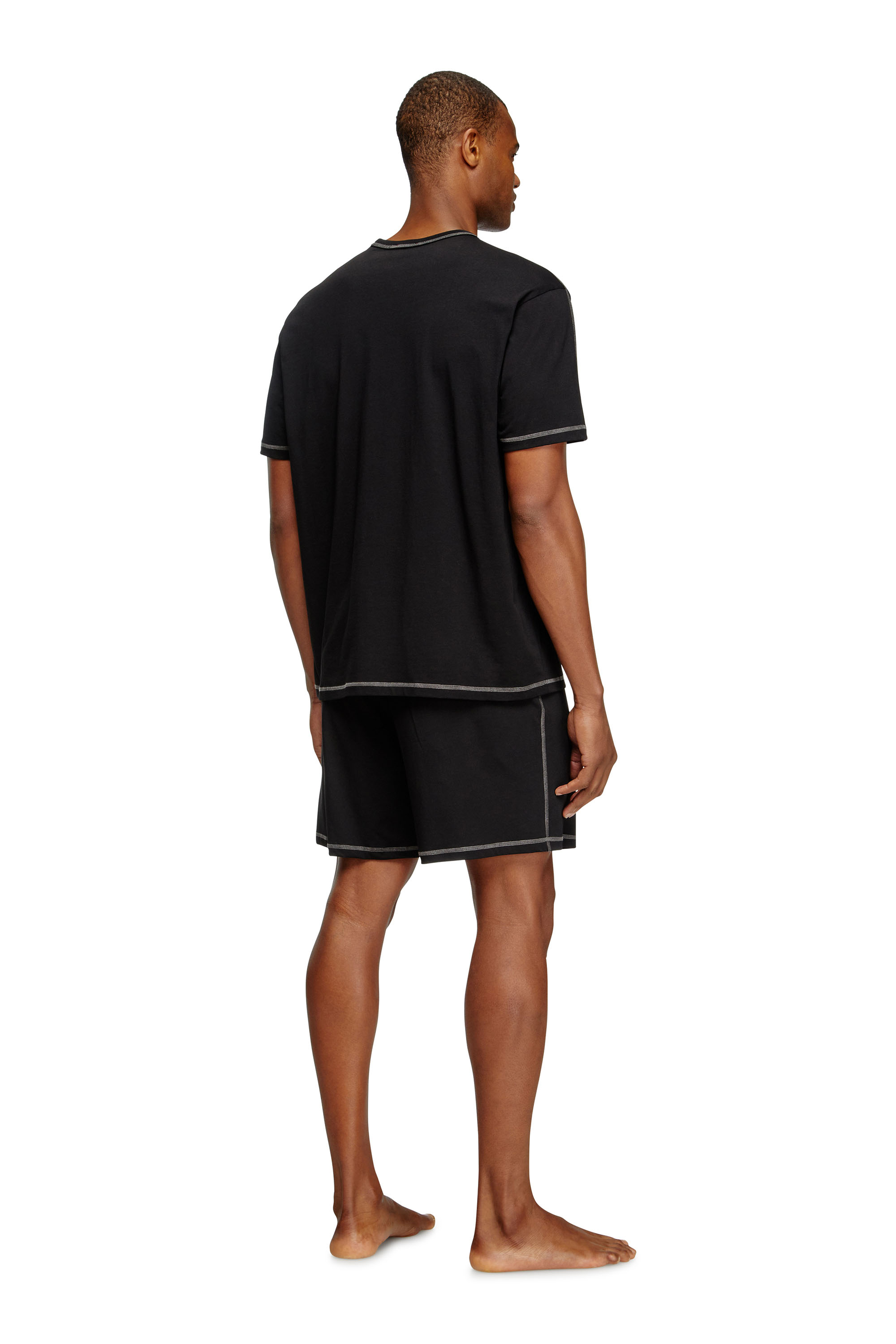 Diesel - SET-ADAM-D-CORE, Pyjama court en jersey de coton Homme in Noir - 3