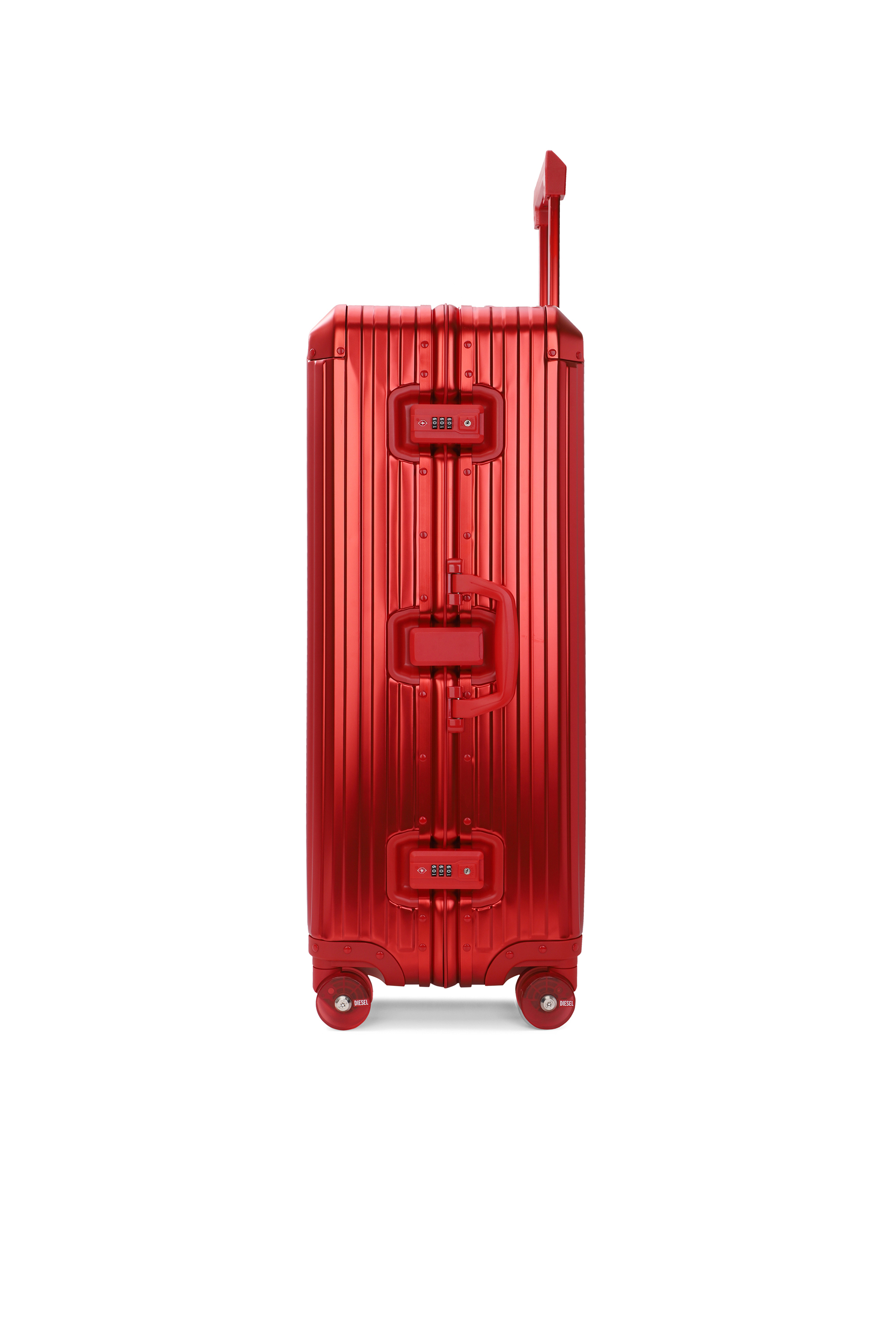 Diesel - DIESEL ALUMINUM TROLLEY- DSL002, Valise en aluminium taille L Mixte in Rouge - 4