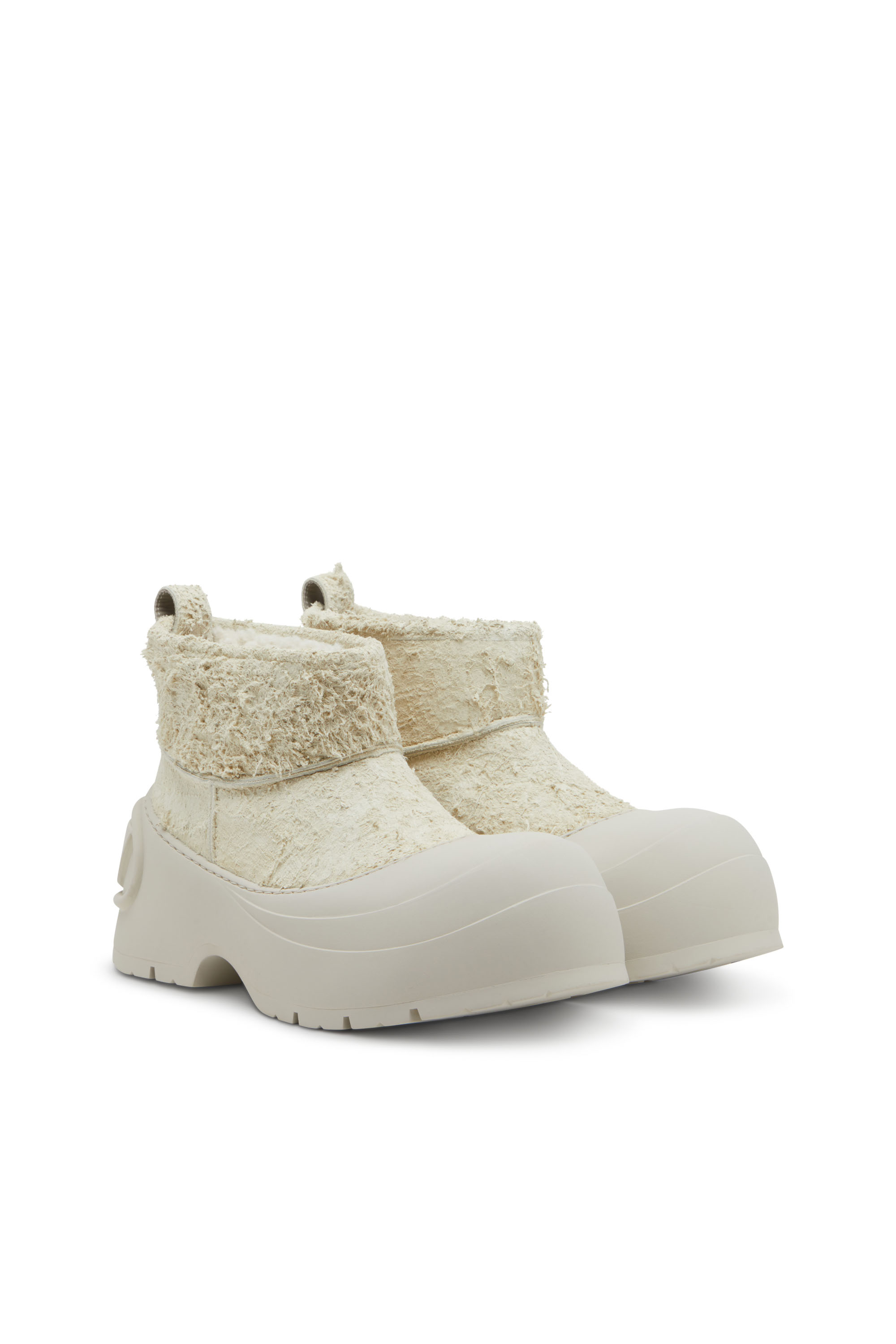 Diesel - D-DONALD MONTONE, Bottines épaisses avec semelle crantée Homme in Blanc - 2