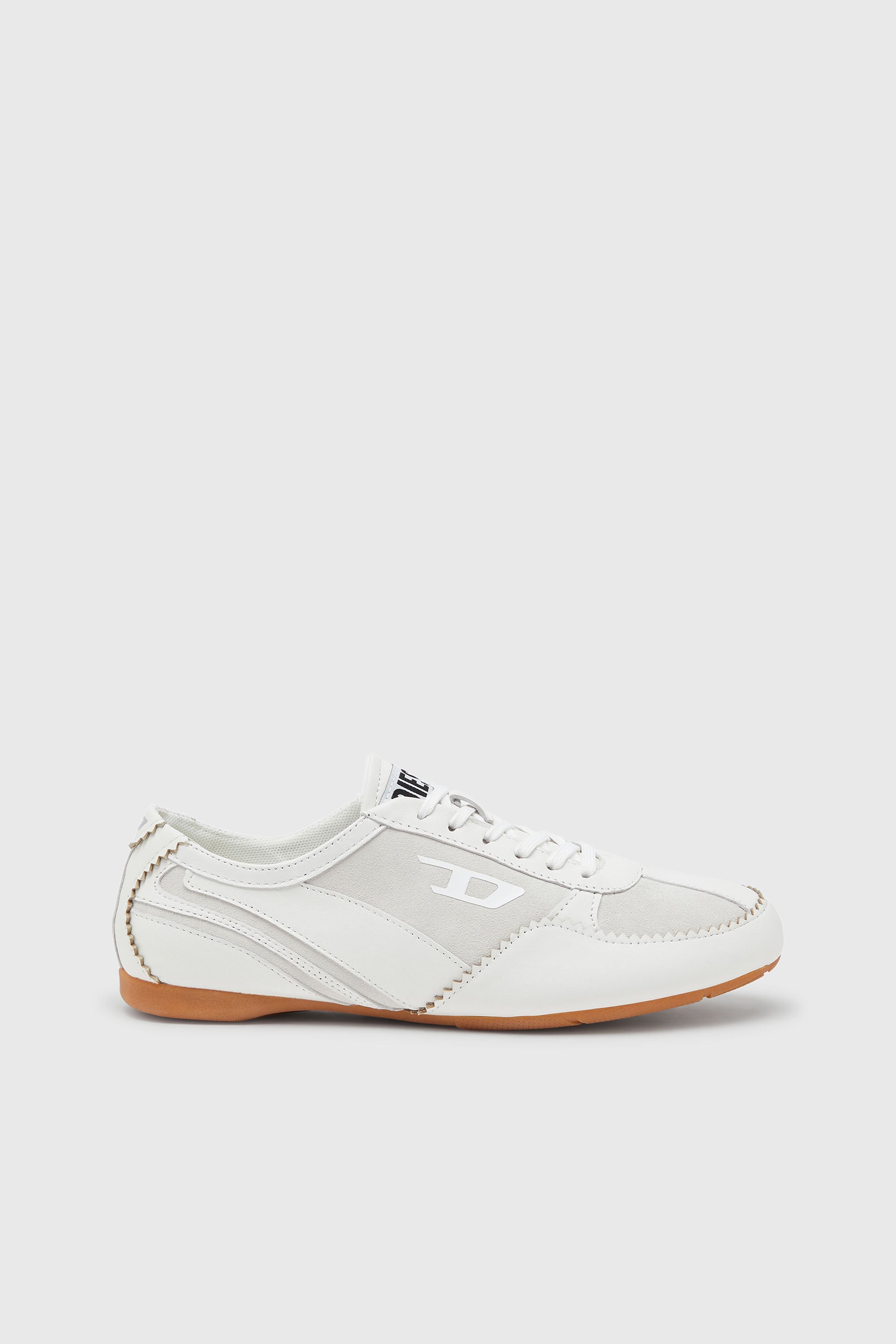 Diesel - D-MILE LOW W, D-Mile-Baskets en cuir et daim Femme in Blanc - 1