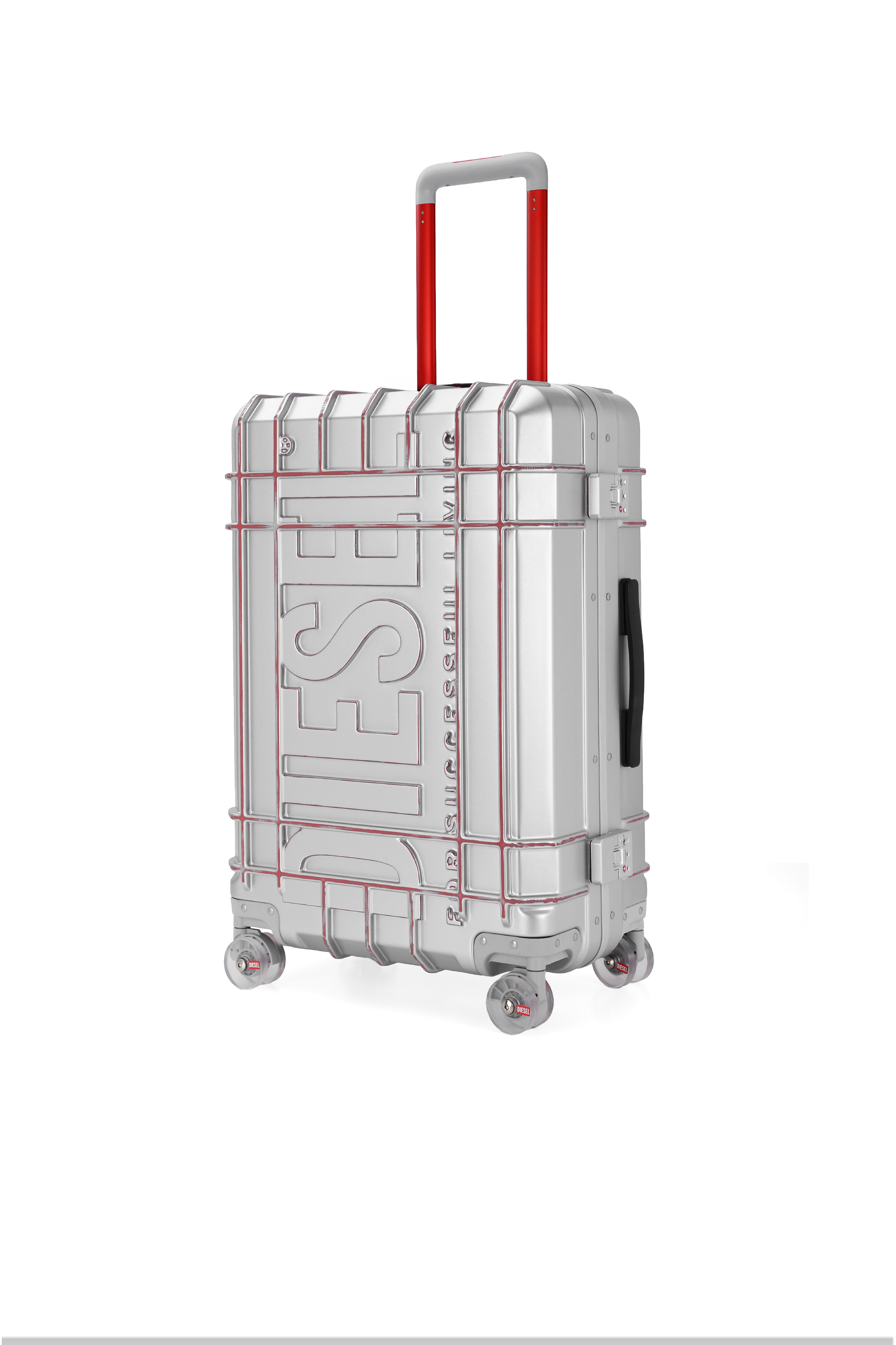 Diesel - DIESEL PC STRONG IMAGE TROLLEY- DSL003, Valise robuste taille M Mixte in Gris argent&eacute; - 5