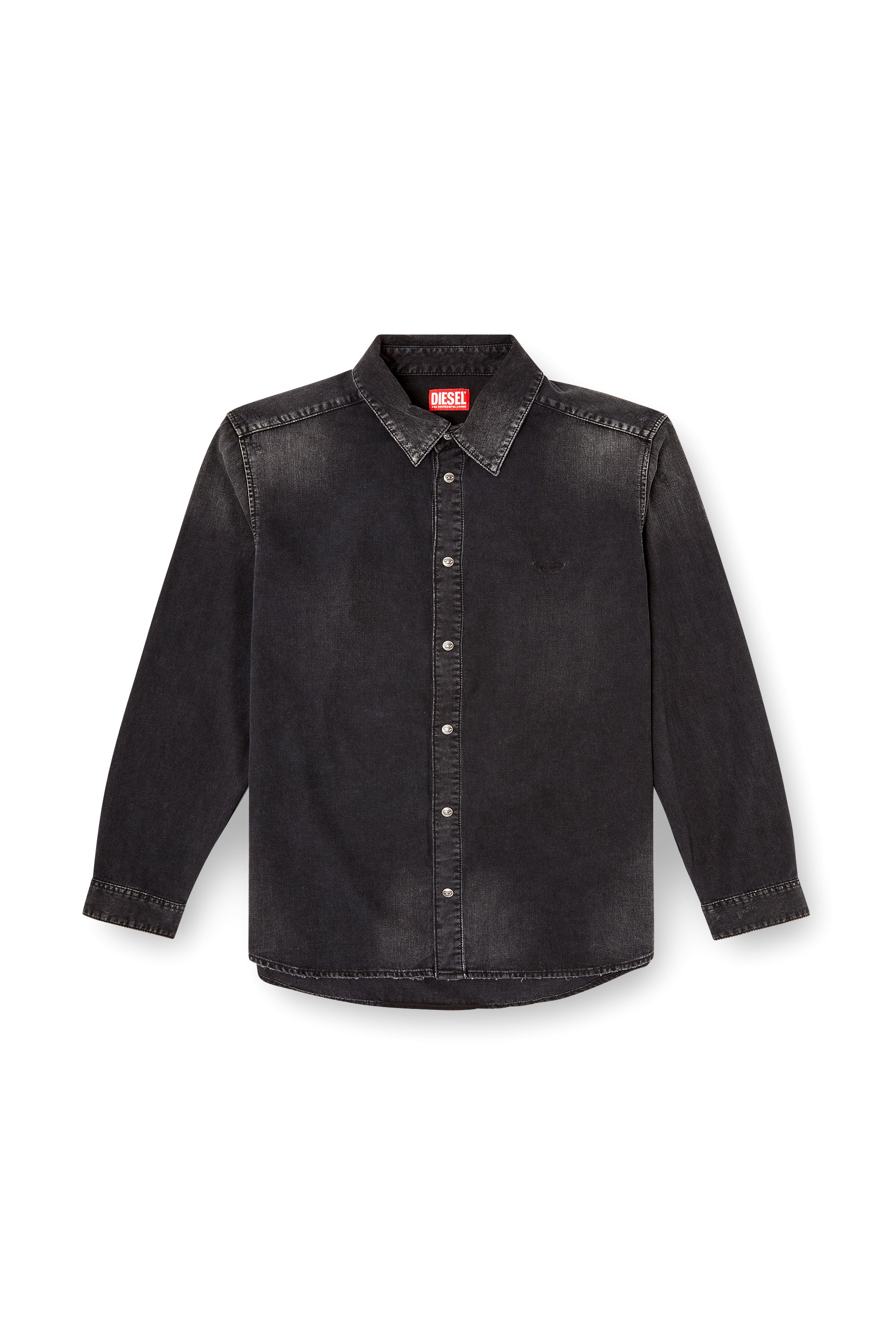 Diesel - D-SIMPLY, Chemise en denim à manches longues Homme in Noir - 3