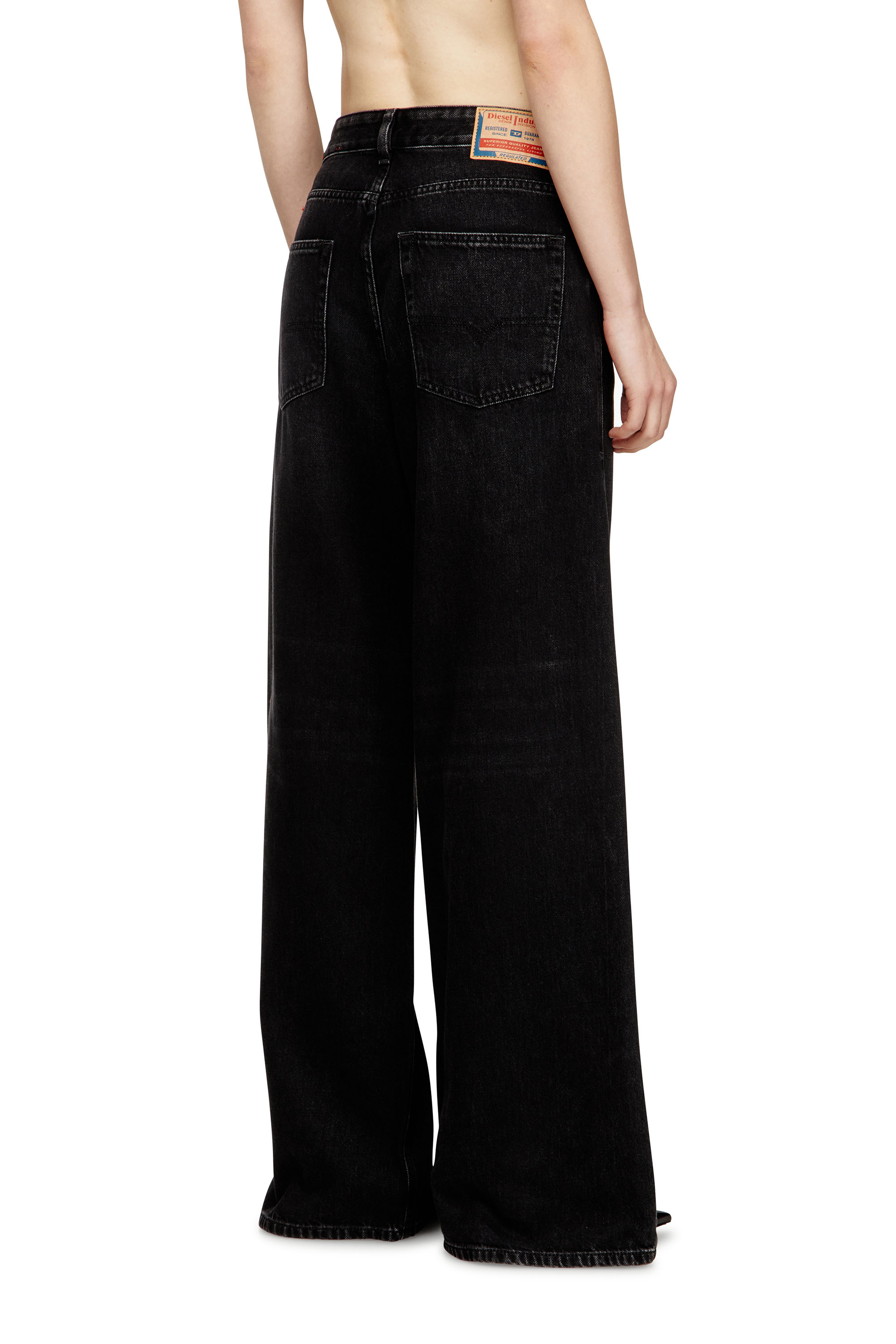 Diesel - Relaxed Jeans 1996 D-Sire 09P09 Femme, Noir/Gris foncé - Image 4
