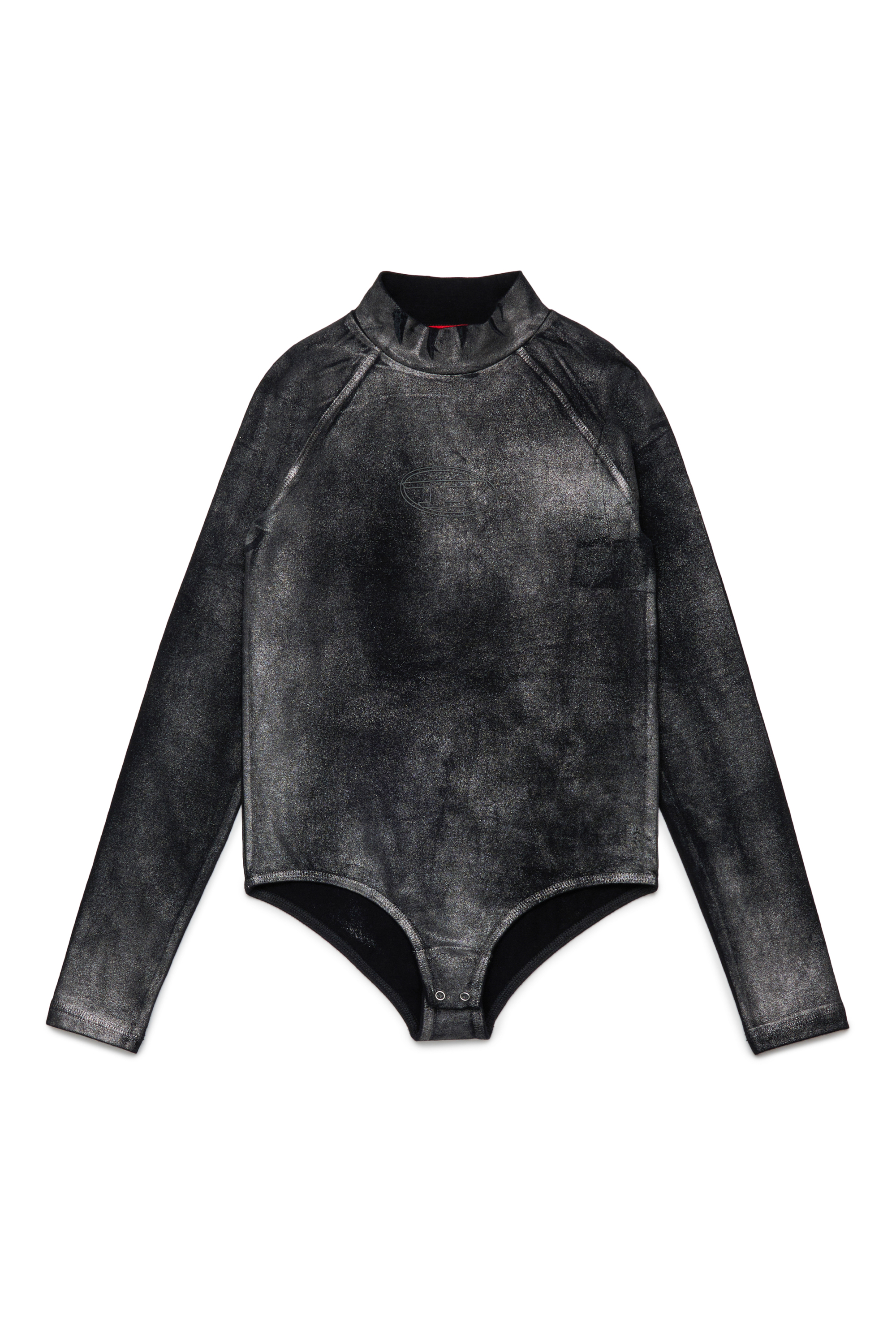 Diesel - BALDA, Body en coton avec col cheminée Femme in Noir - 1