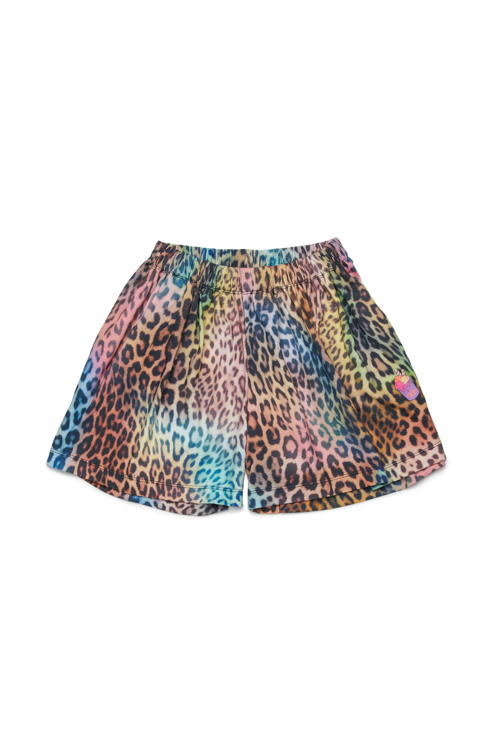 Diesel - MPLILY, Short en coton &agrave; imprim&eacute; animal multicolore Femme in Polychrome - 1