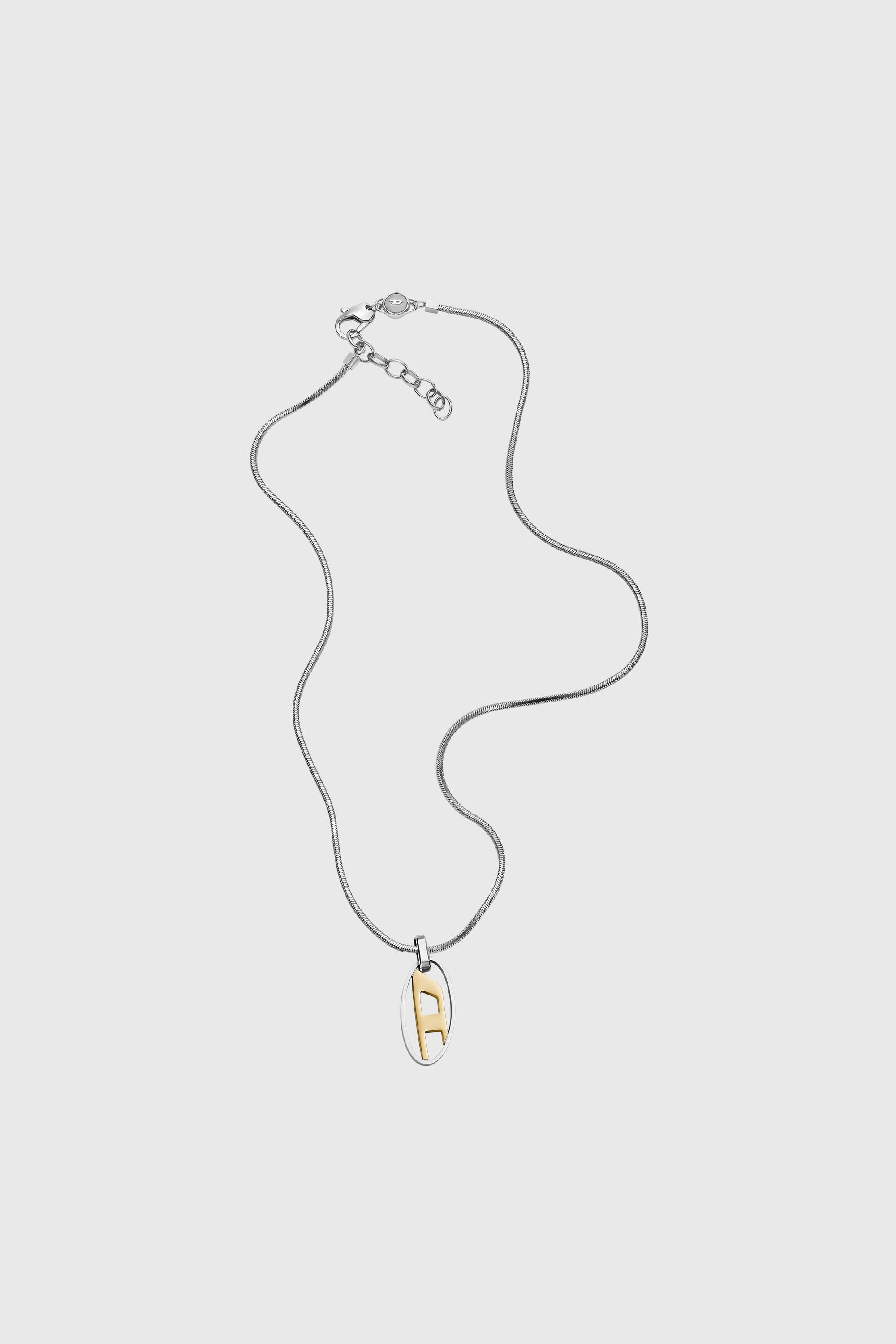 Diesel - DX1421, Collier pendentif en acier inoxydable bicolore Mixte in Gris argent&eacute; - 1