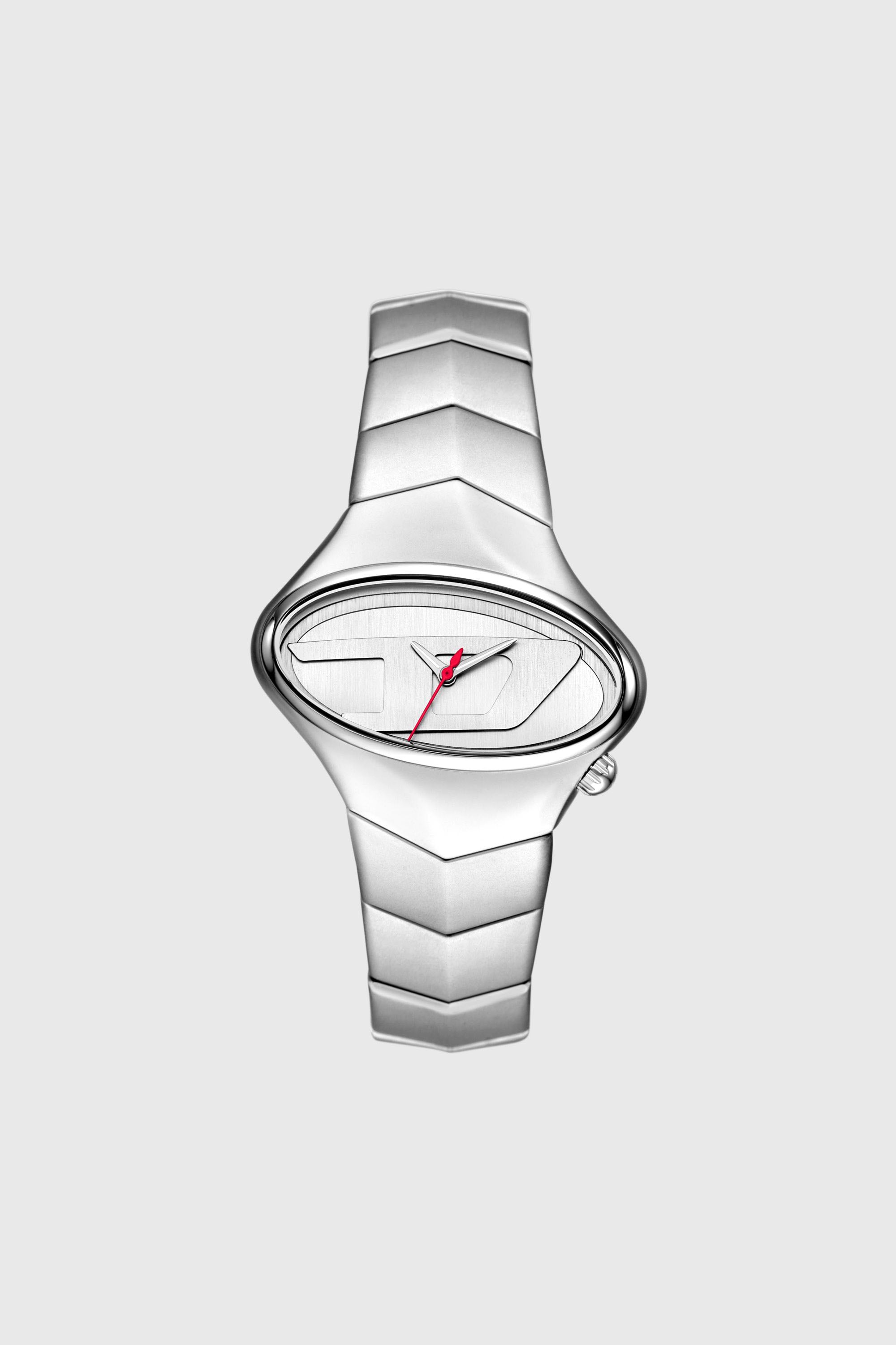 Diesel - DZ2228 WATCH, Montre D-Rush en acier inoxydable Homme in Gris argent&eacute; - 1