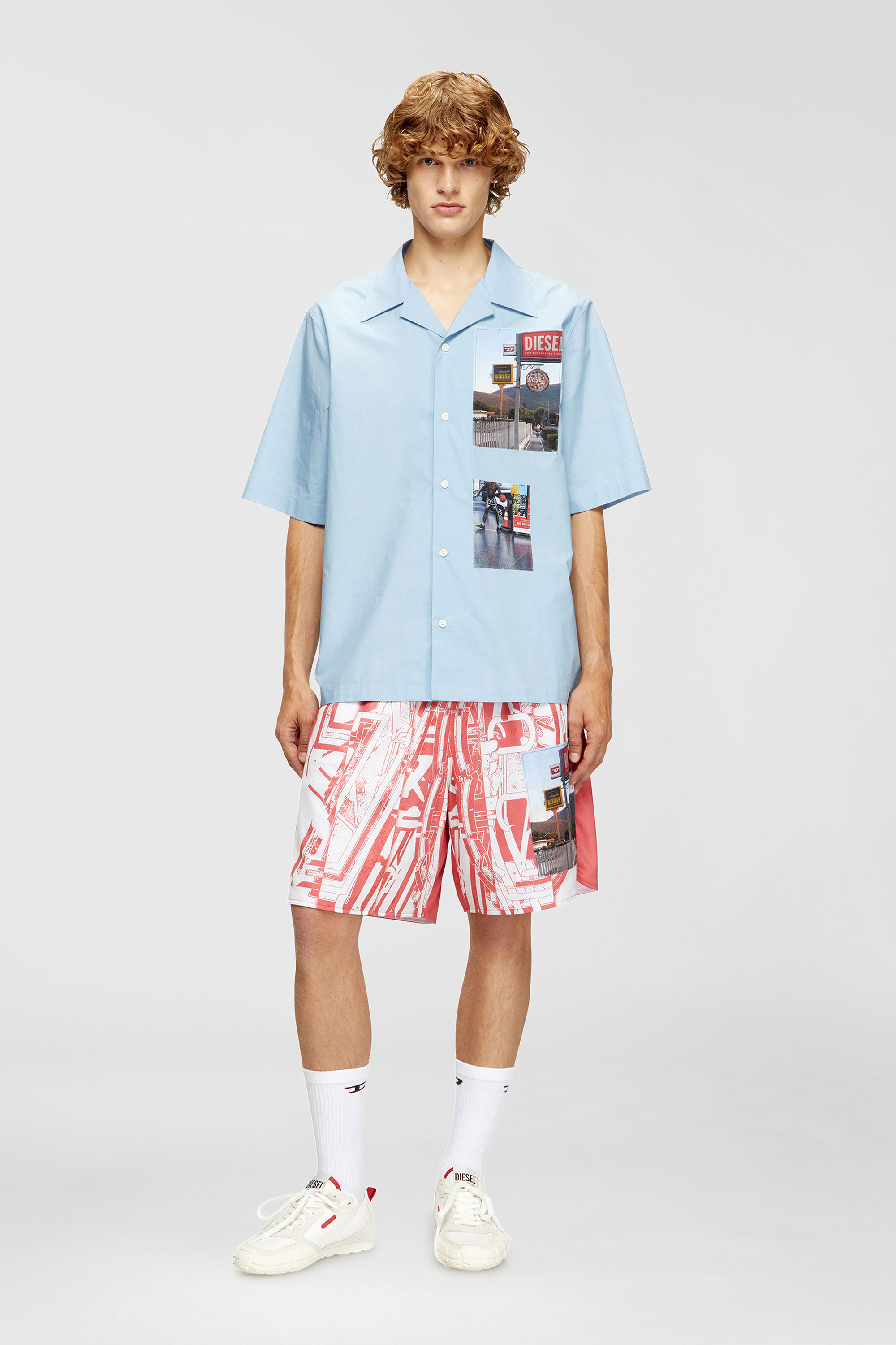 Diesel - S-PAGODHA LOW, S-Pagodha-Sneakers en cuir, su&egrave;de et tissu ind&eacute;chirable Homme in Polychrome - 7