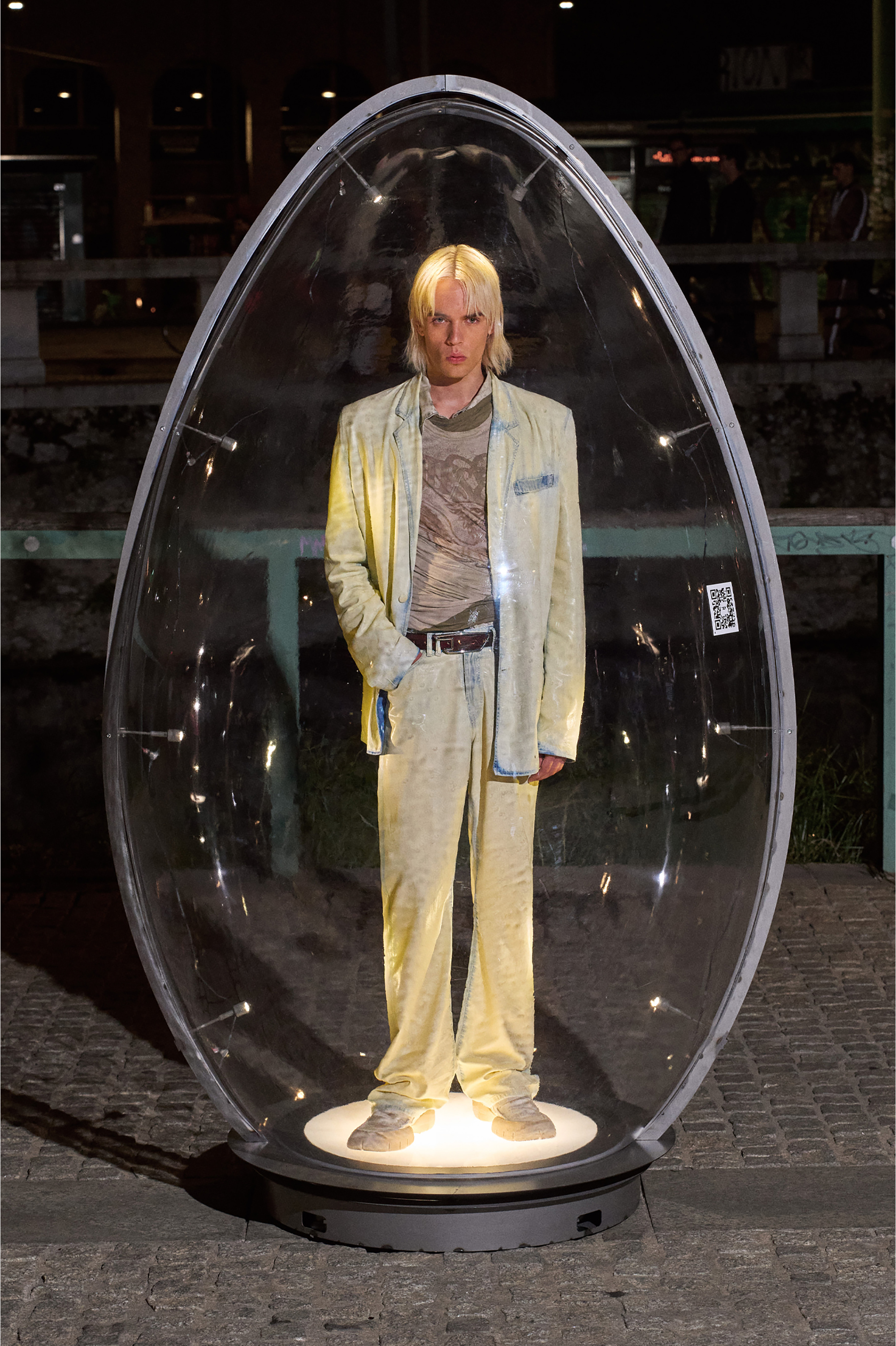 Diesel - B-D LINE 30, Ceinture en cuir cir&eacute; de 3 cm avec boucle D-logo Mixte in Marron - 4