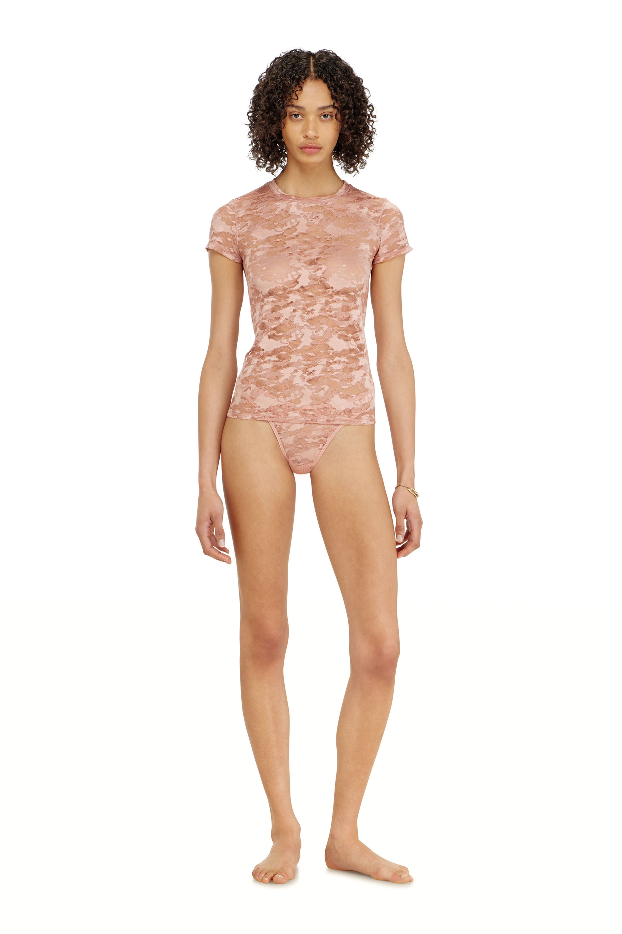 Diesel - KASIA-UTLT, T-shirt en dentelle camouflage Femme in ToBeDefined - 1
