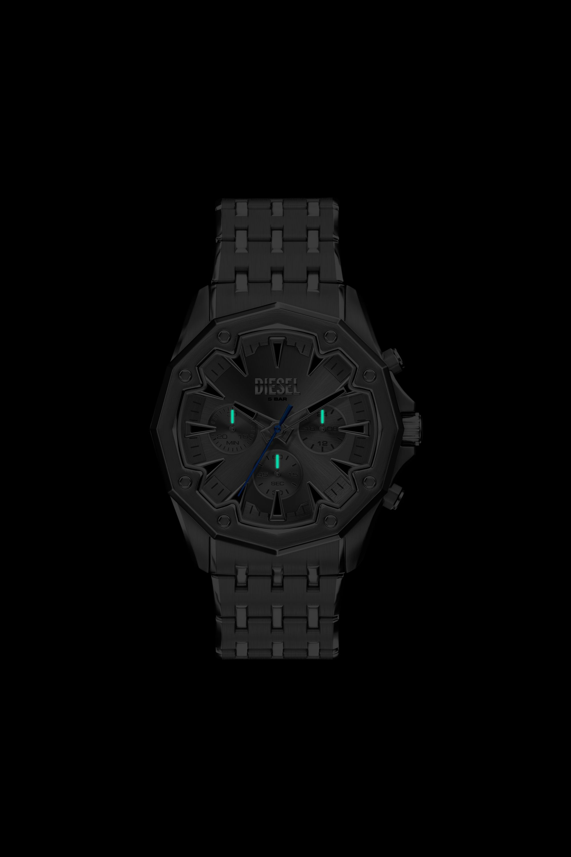 Diesel - DZ4708 WATCH, Montre Stinger en acier inoxydable gunmetal Homme in Gris - 6