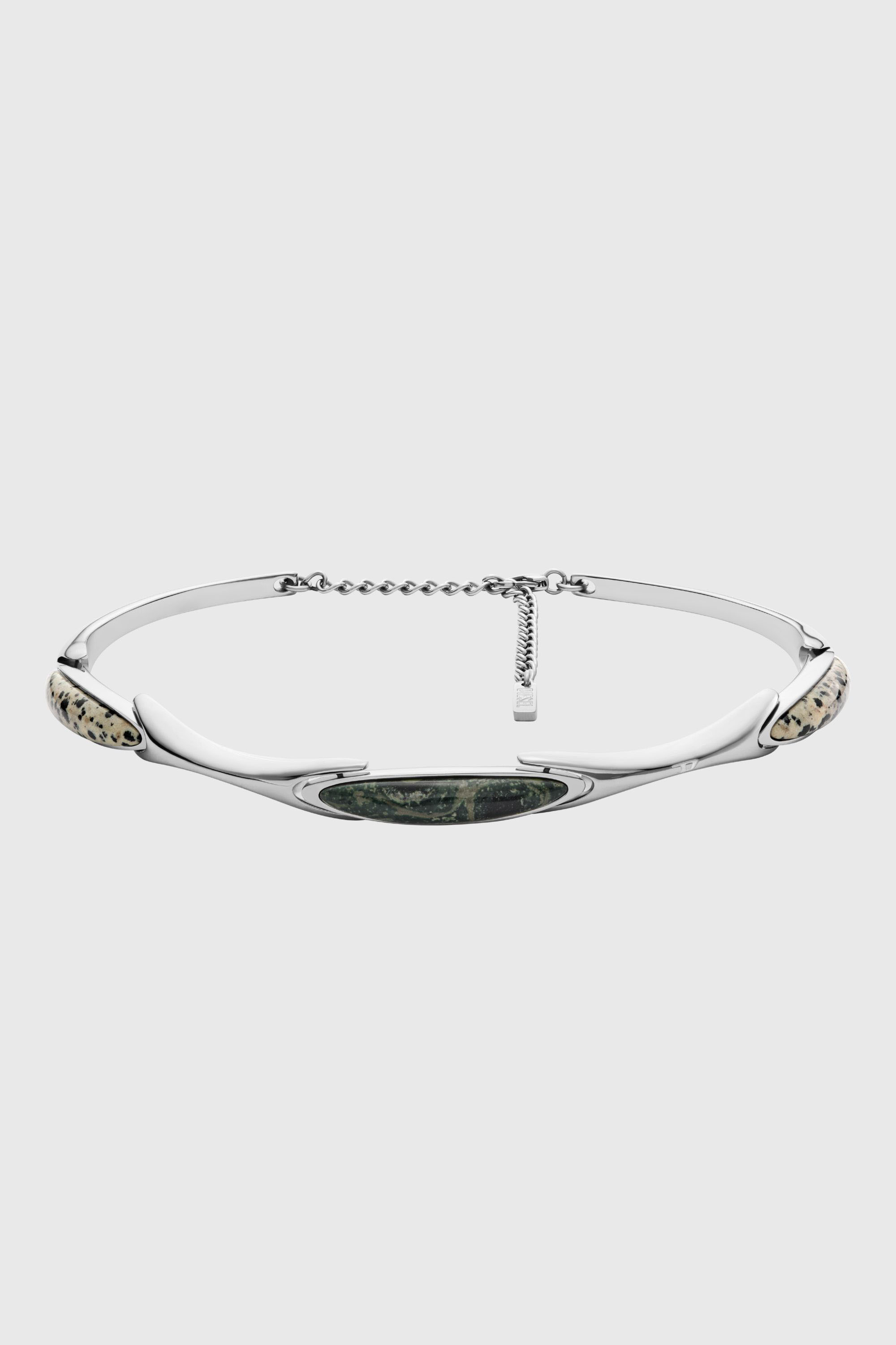 Diesel - DX167740 JEWELLERY, Collier ras du cou en acier inoxydable Mixte in Gris argent&eacute; - 2