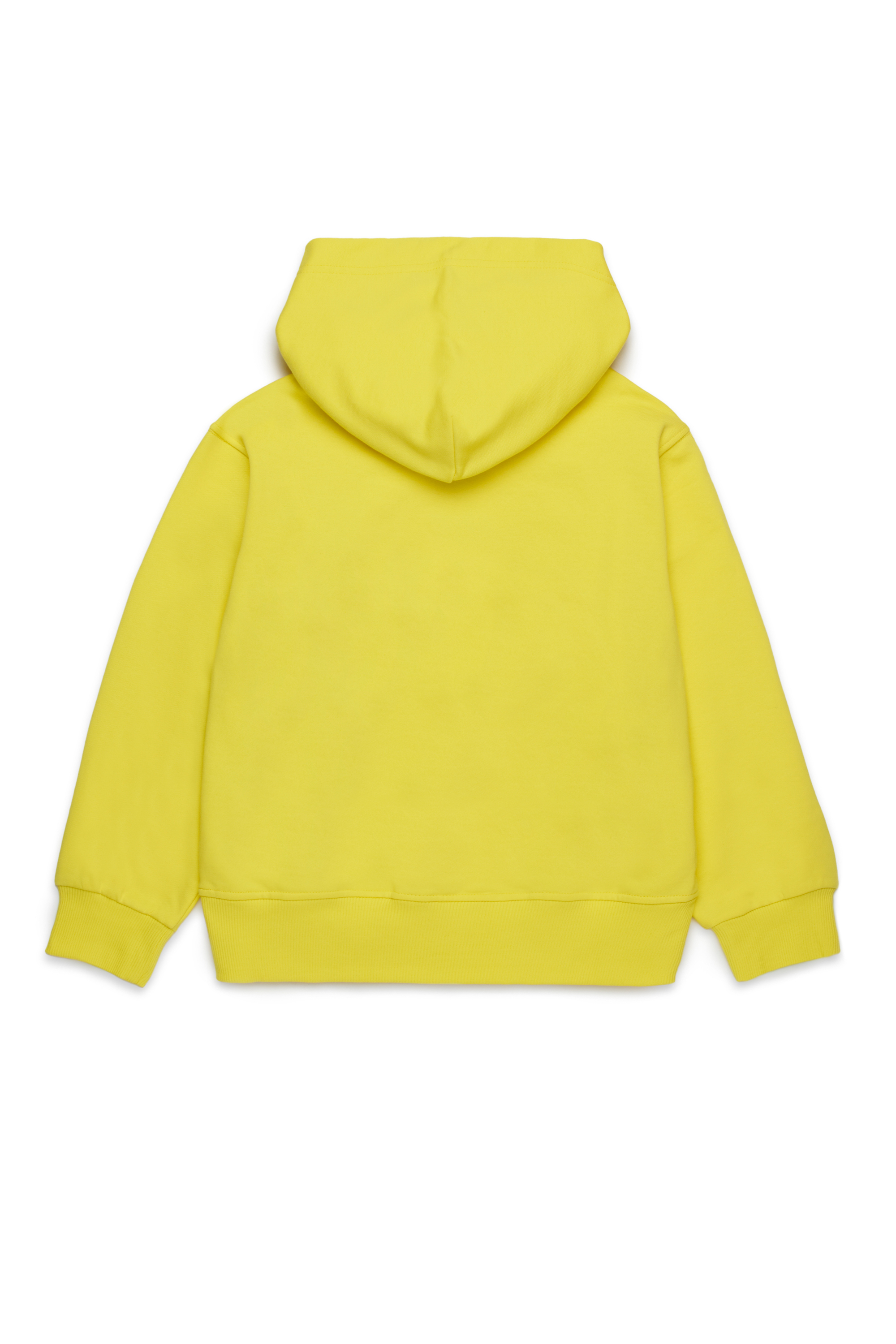 Diesel - SMACSHOODOD OVER, Sweat-shirt à capuche avec logo Oval D effet métal Homme in Jaune - 2