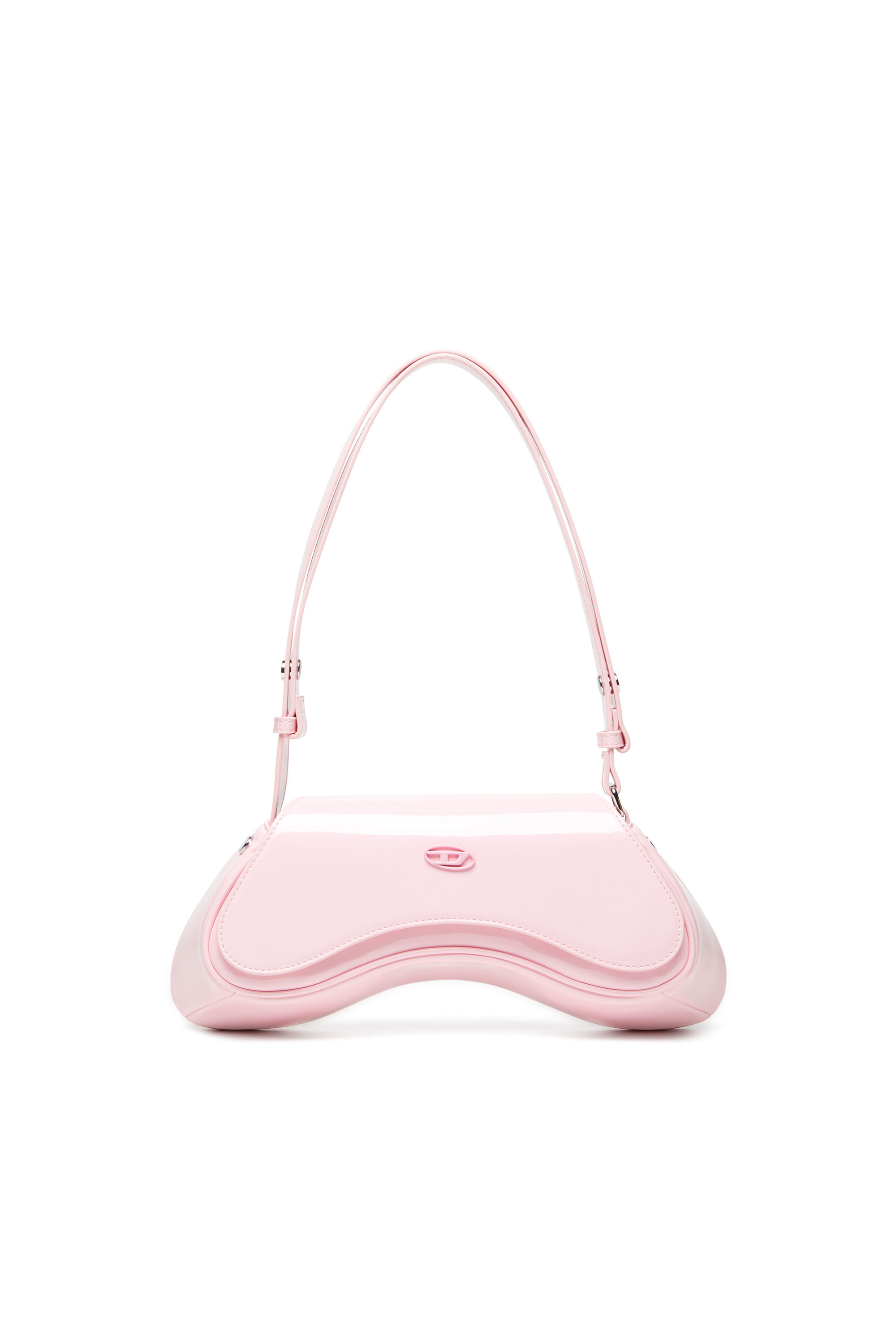 Diesel - PLAY CROSSBODY, Play-Sac à bandoulière en PU brillant Femme in Rose - 1