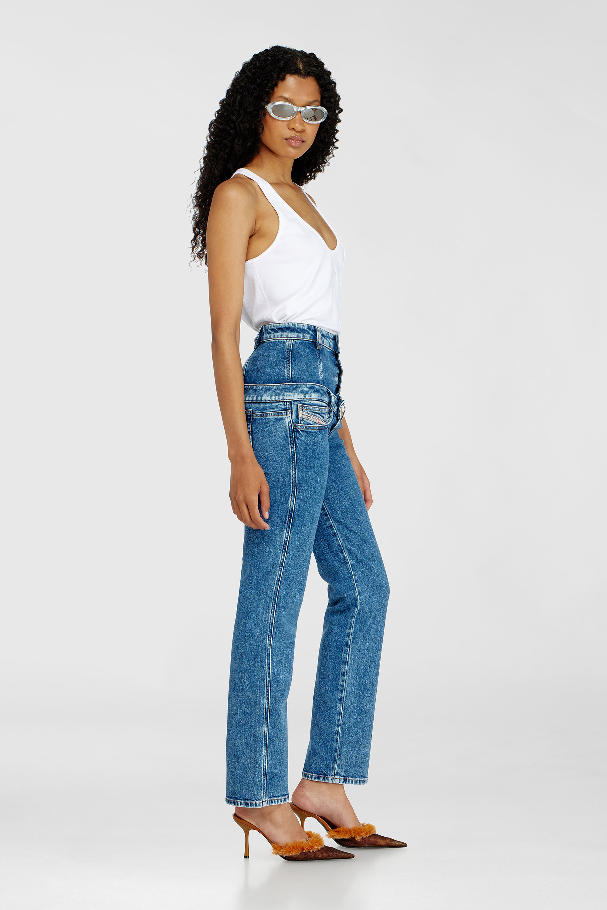 Diesel - Slim Jeans D-Fynora 007EU Femme, Bleu moyen - Image 2