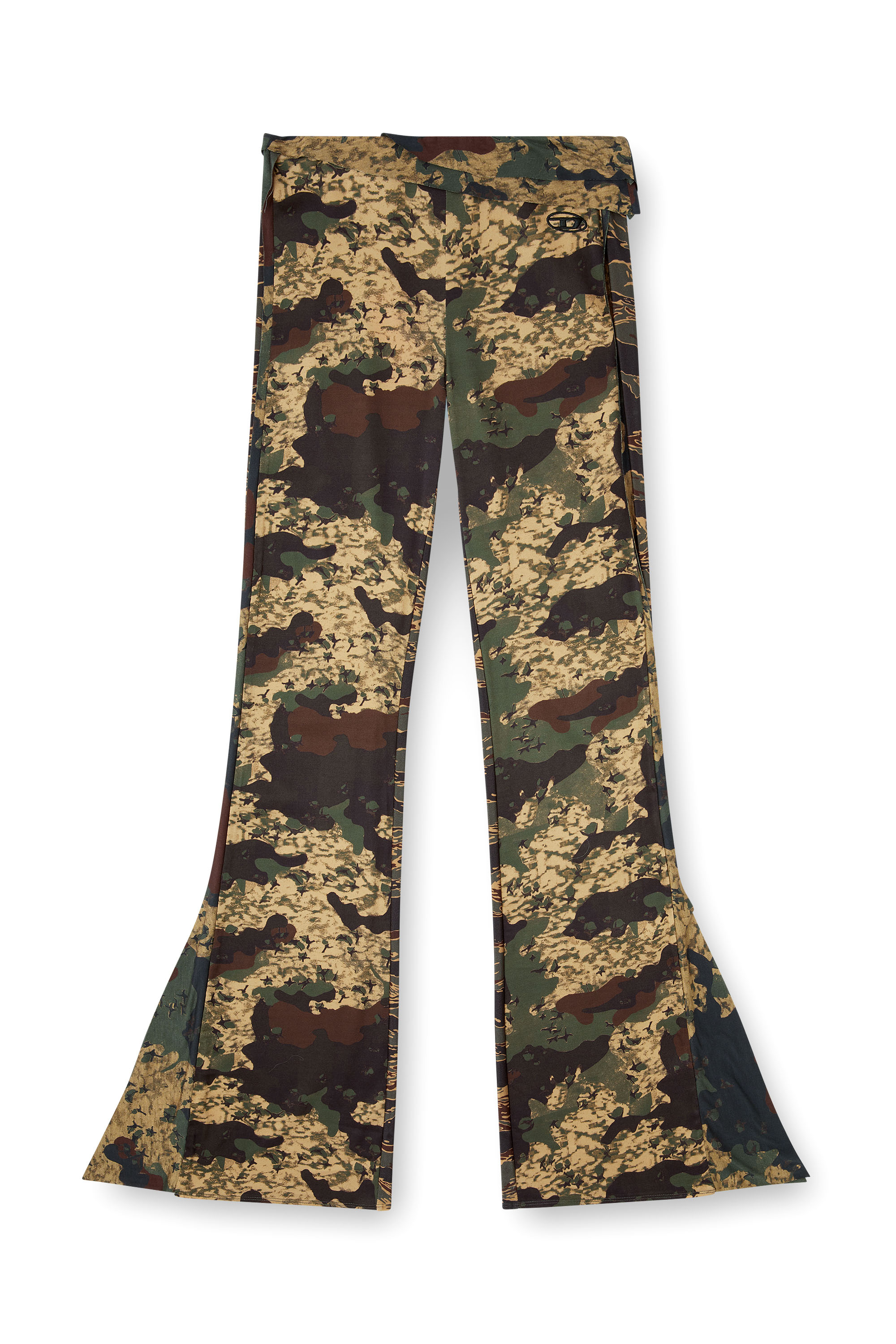 Diesel - P-AFFAL, Pantalon de jazz avec imprimés camouflage mélangés Femme in Vert - 3