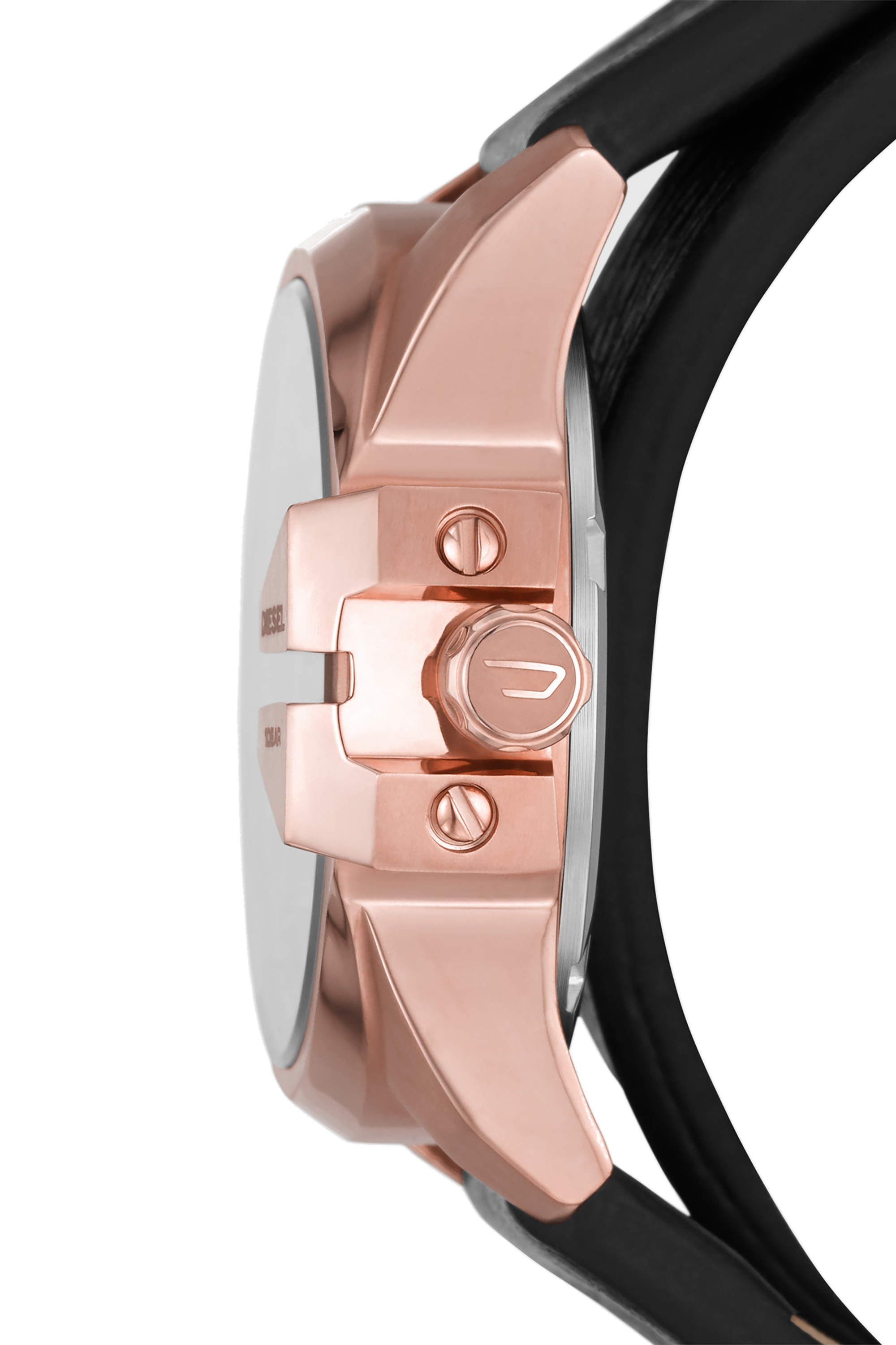 Diesel - DZ5601, Montre Baby&nbsp;Chief &agrave; trois aiguilles avec date en cuir noir Femme in Polychrome - 3