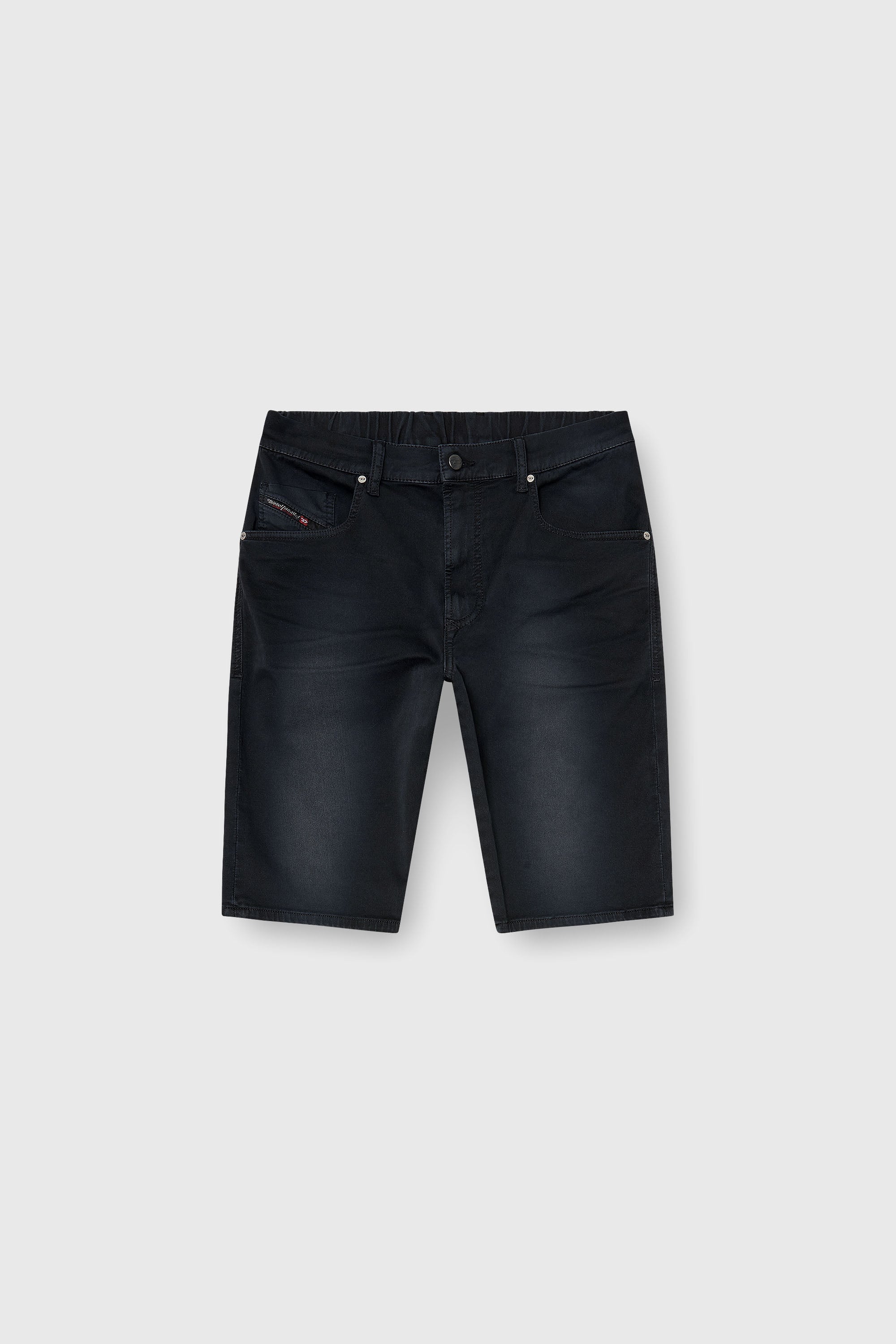 Diesel - 2033 D-KROOLEY-SHORT-BW JOGG, Short slim en denim color&eacute; Homme in Noir - 2