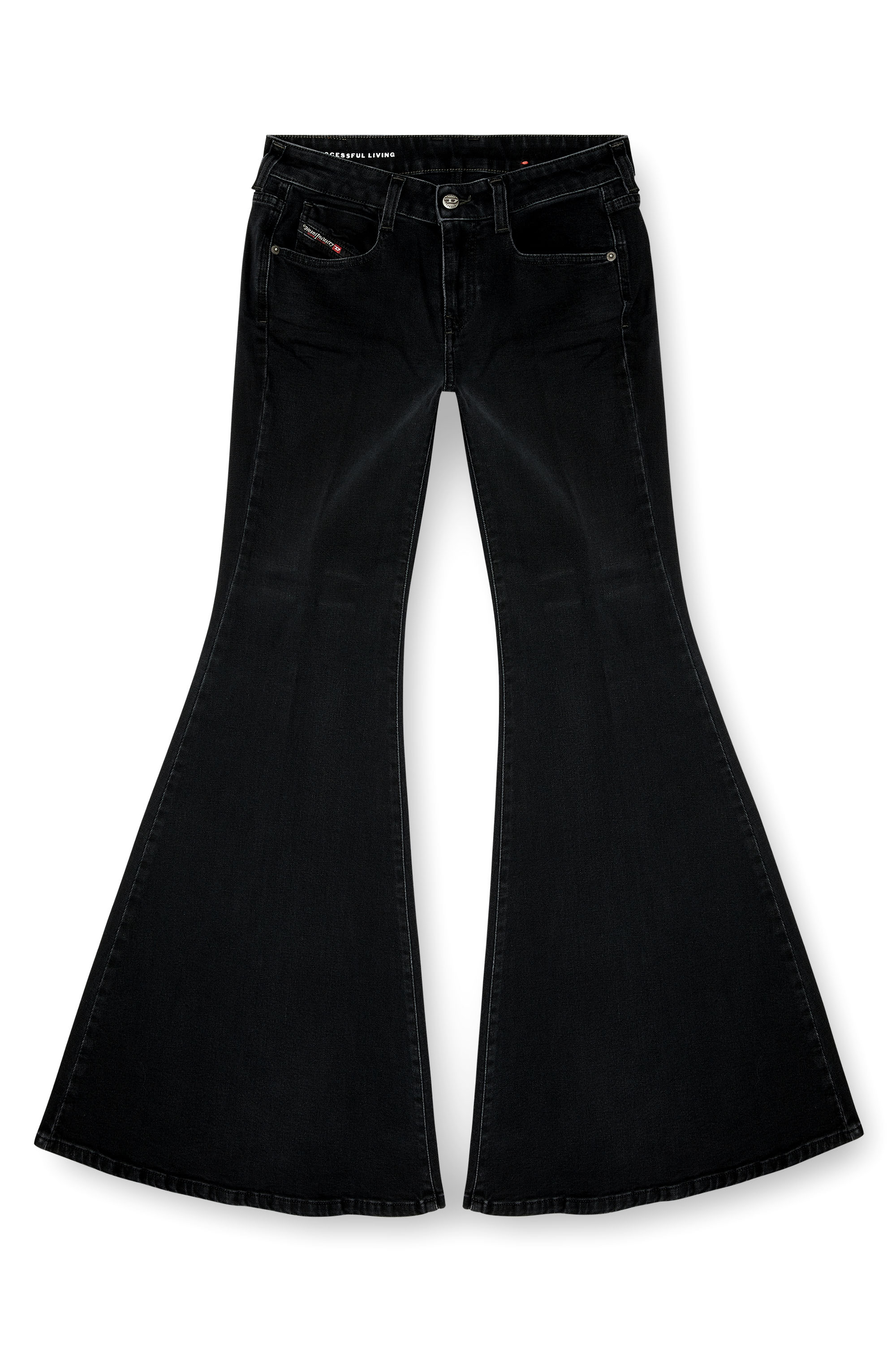 Diesel - Flare Jeans 1970 D-Bleess 09M69 Femme, Noir/Gris foncé - Image 3