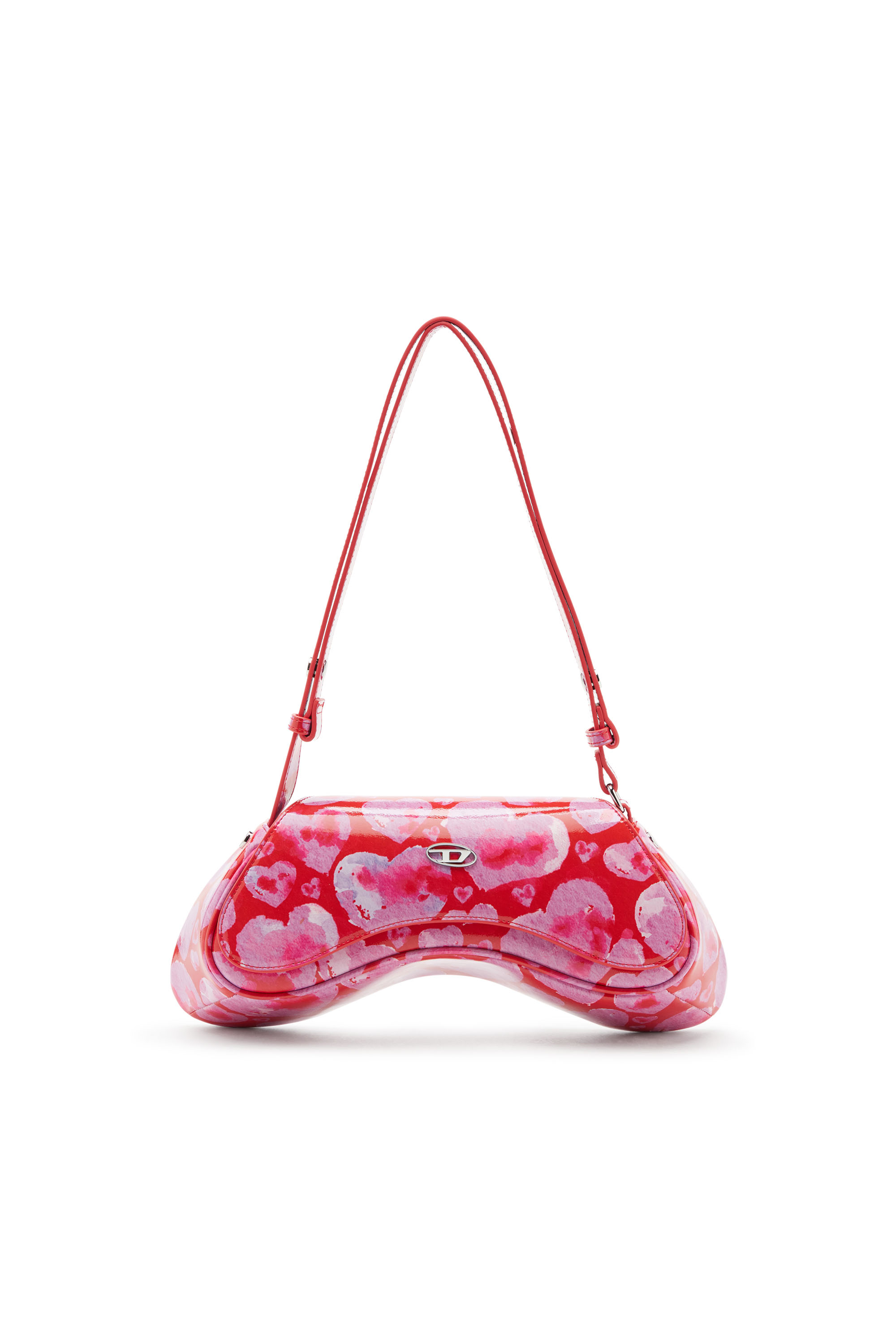 Diesel - ST VALENTINE-PLAY CROSSBODY, St Valentine-Play-Sac à bandoulière avec imprimé cœur all-over Femme in Rose - 1