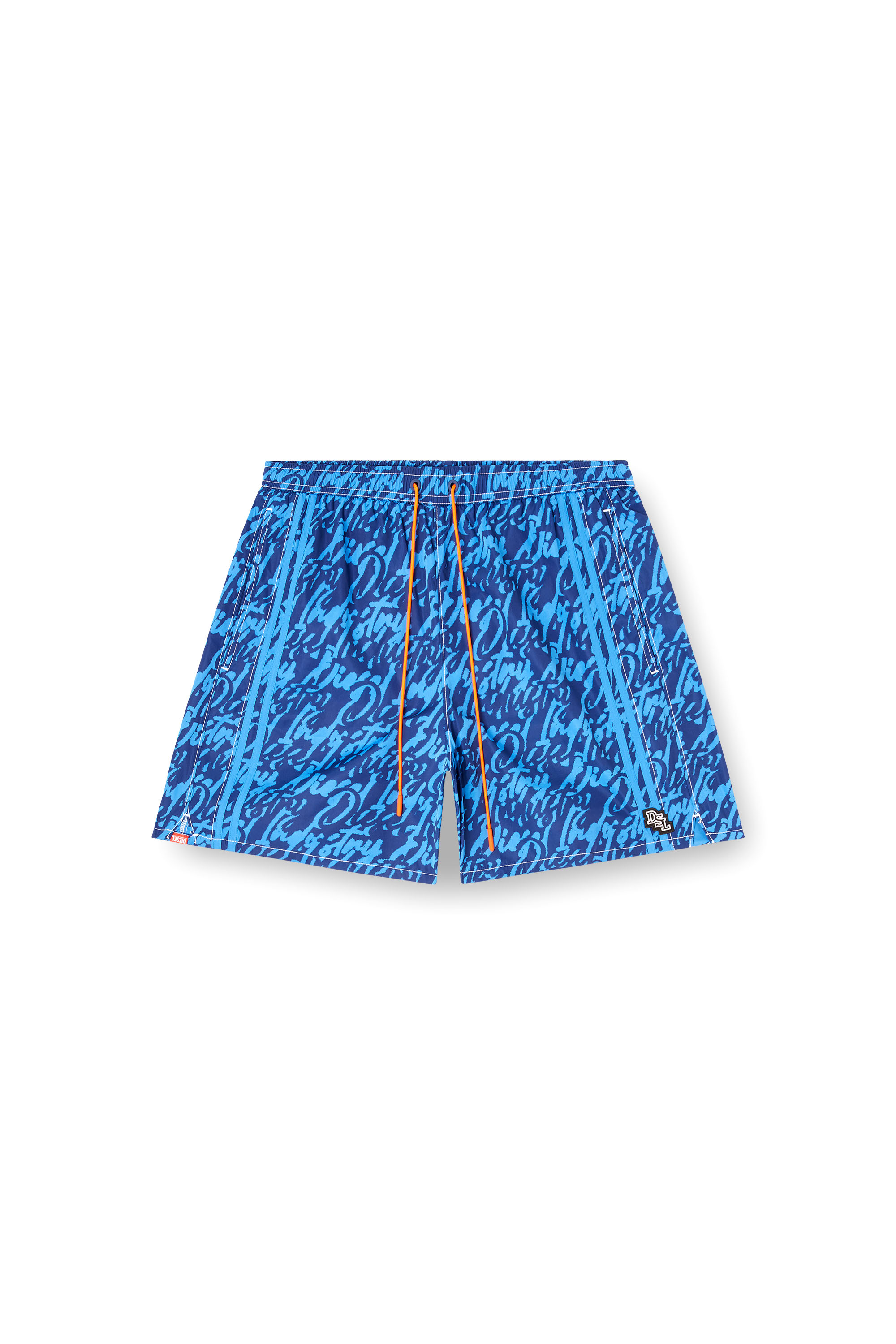 Diesel - SOCCER-41-D-POP, Shorts de bain avec imprimé logo intégral Homme in Bleu - 3
