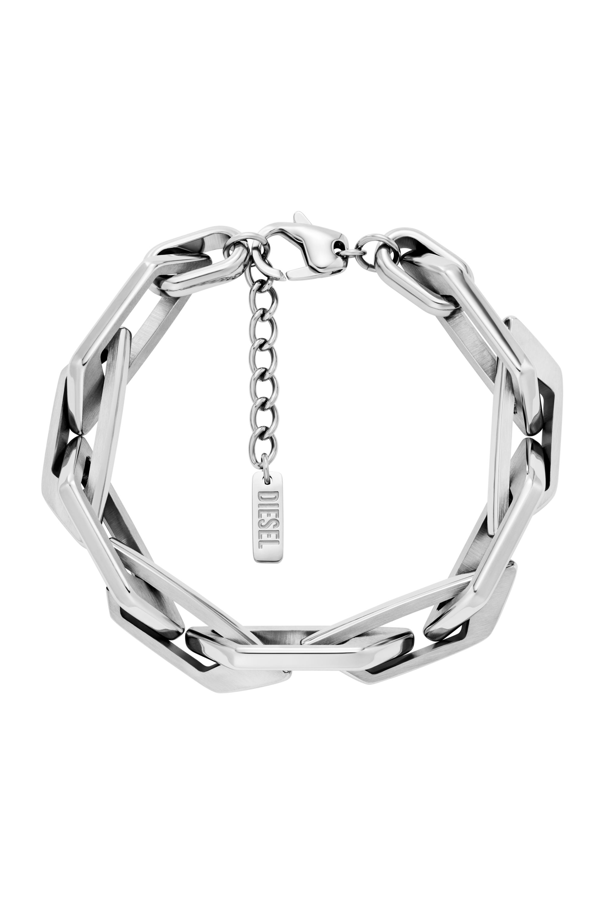 Diesel - DX1577040 JEWEL, Bracelet chaîne en acier inoxydable Mixte in Gris argenté - 1