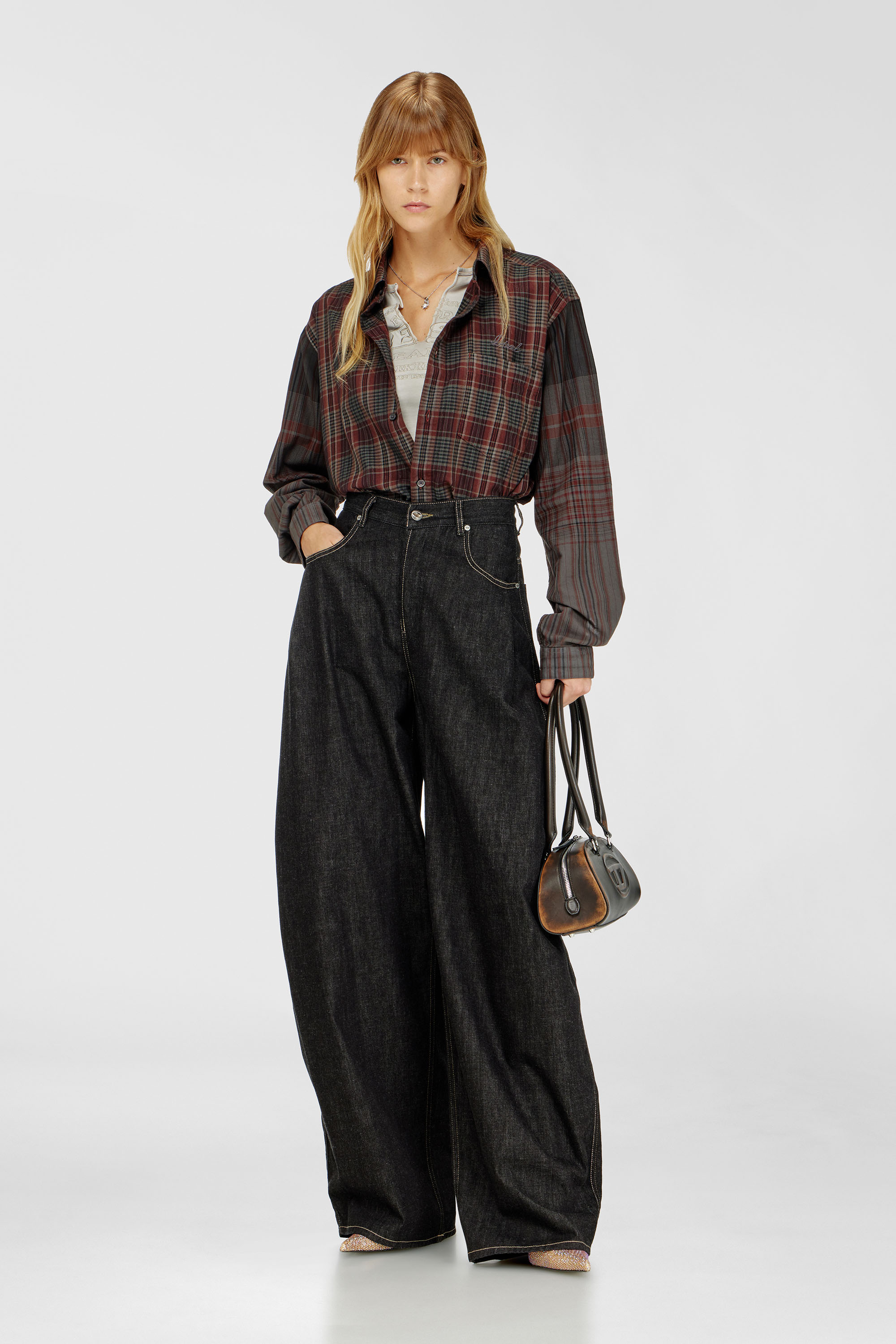 Diesel - Relaxed Jeans 1987 D-Khelz 09R42 Femme, Noir/Gris fonc&eacute; - Image 1