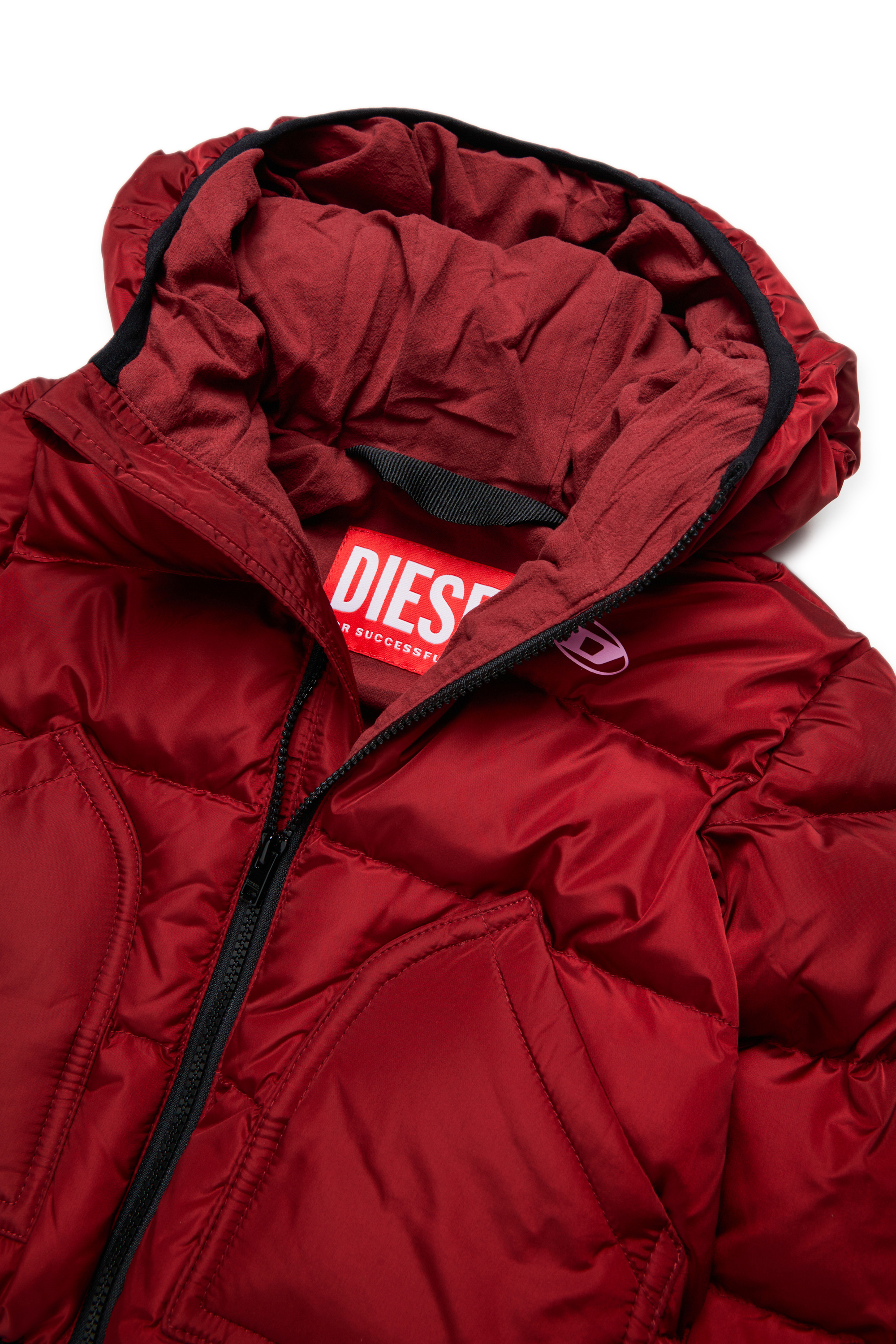 Diesel - JSIPB, Doudoune avec logo Oval D Mixte in Rouge - 3