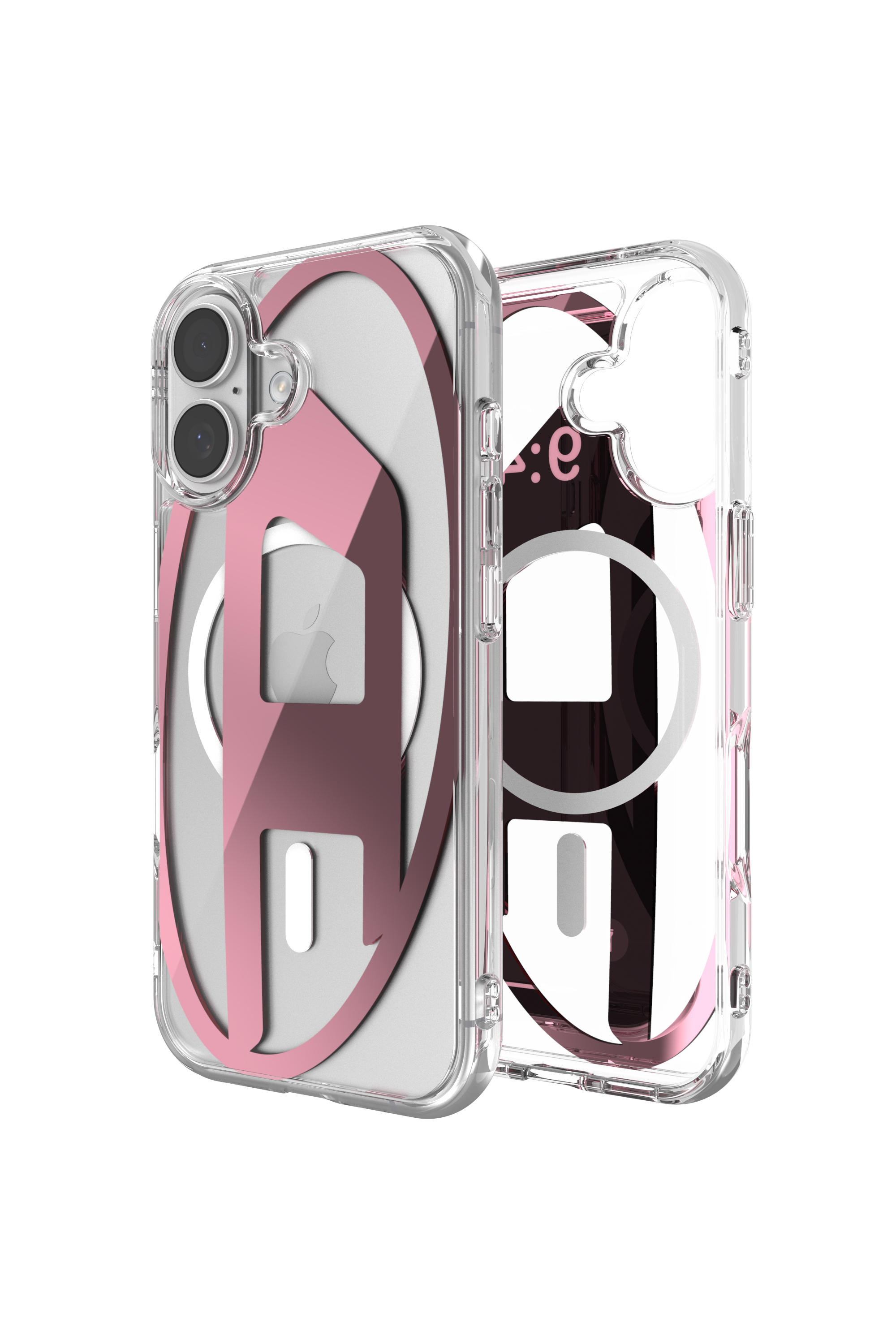 Diesel - 60419 AOP CASE, Étui métallique Oval D avec Magsafe pour iPhone 17 Mixte in Rose - 1