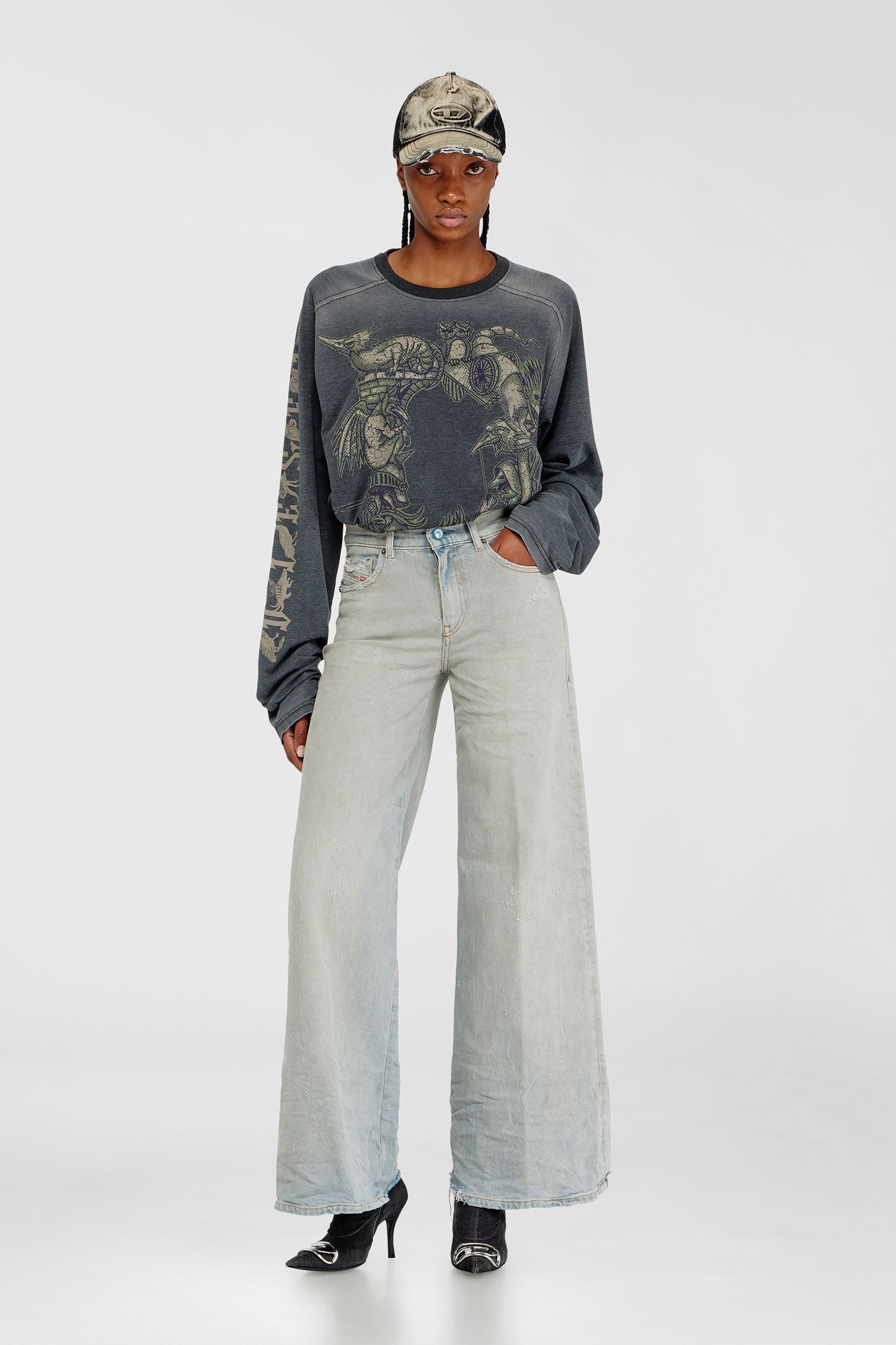 Diesel - Flare Jeans 1978 D-Akemi 09N47 Femme, Bleu Clair - Image 1