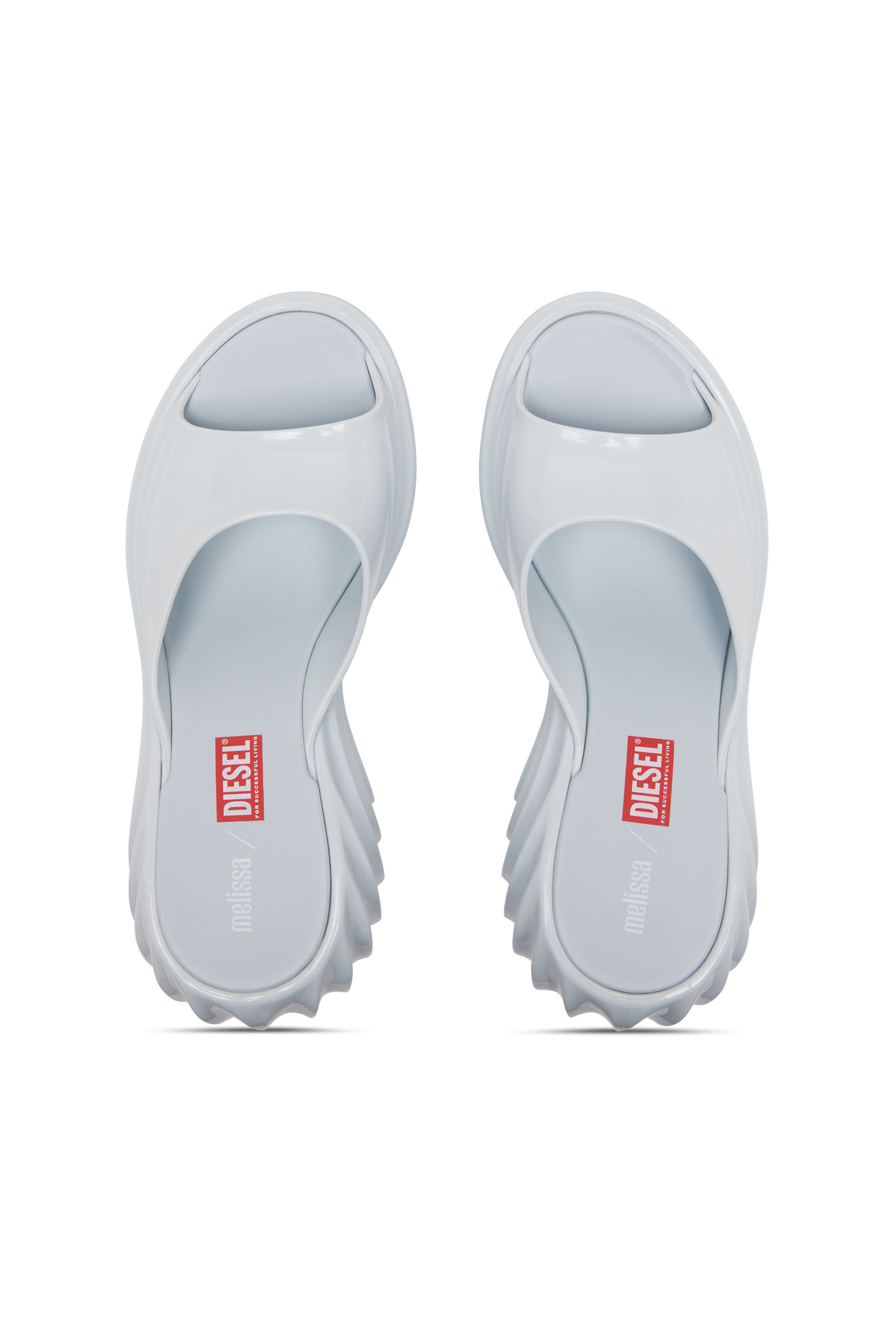 Diesel - MELISSA QUANTUM PLATFORM, Mule &agrave; plateforme en Melflex&reg; Femme in Bleu - 4