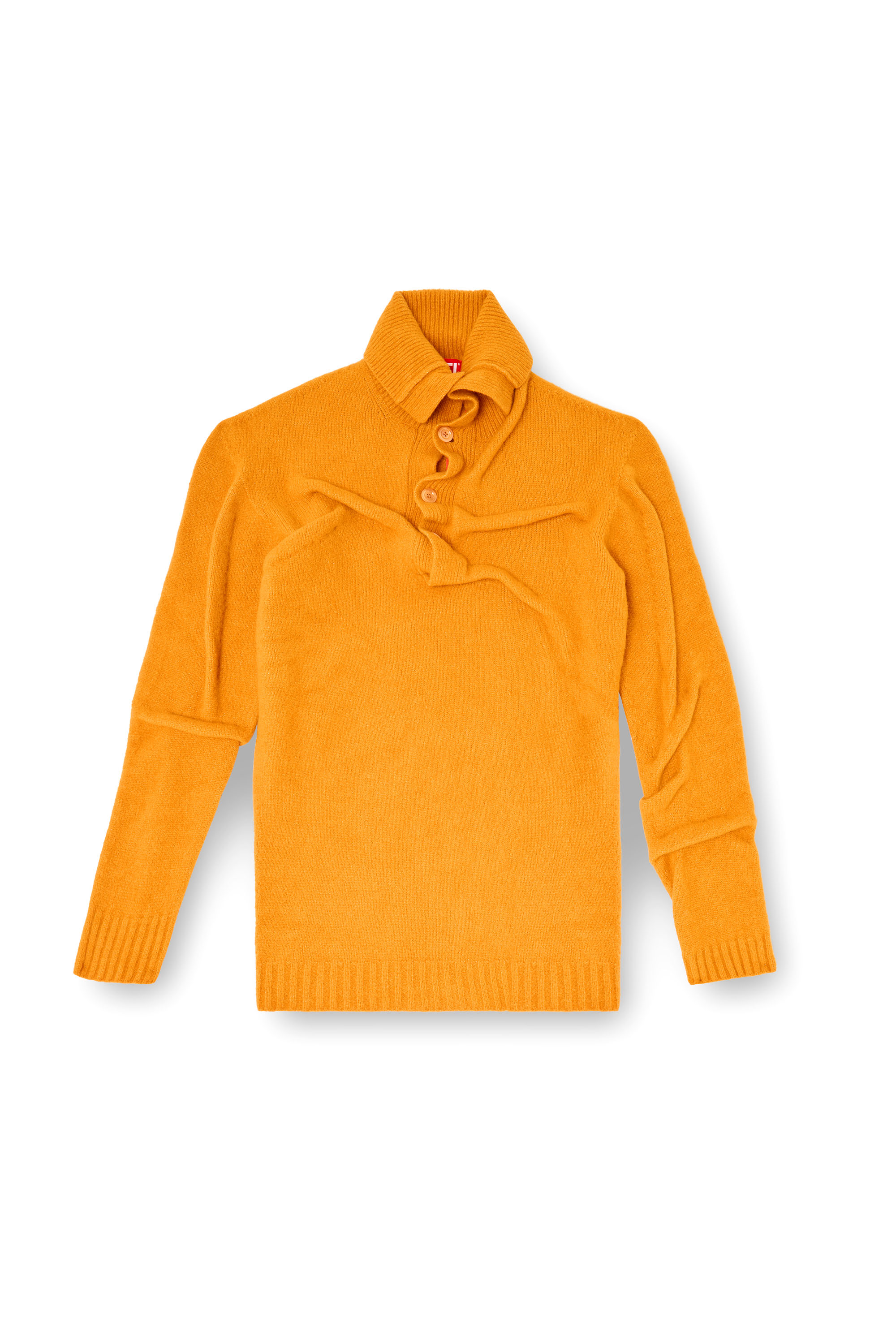 Diesel - K-ANDREW, Pull col boutonnage en maille bouillie froiss&eacute;e Homme in ToBeDefined - 3