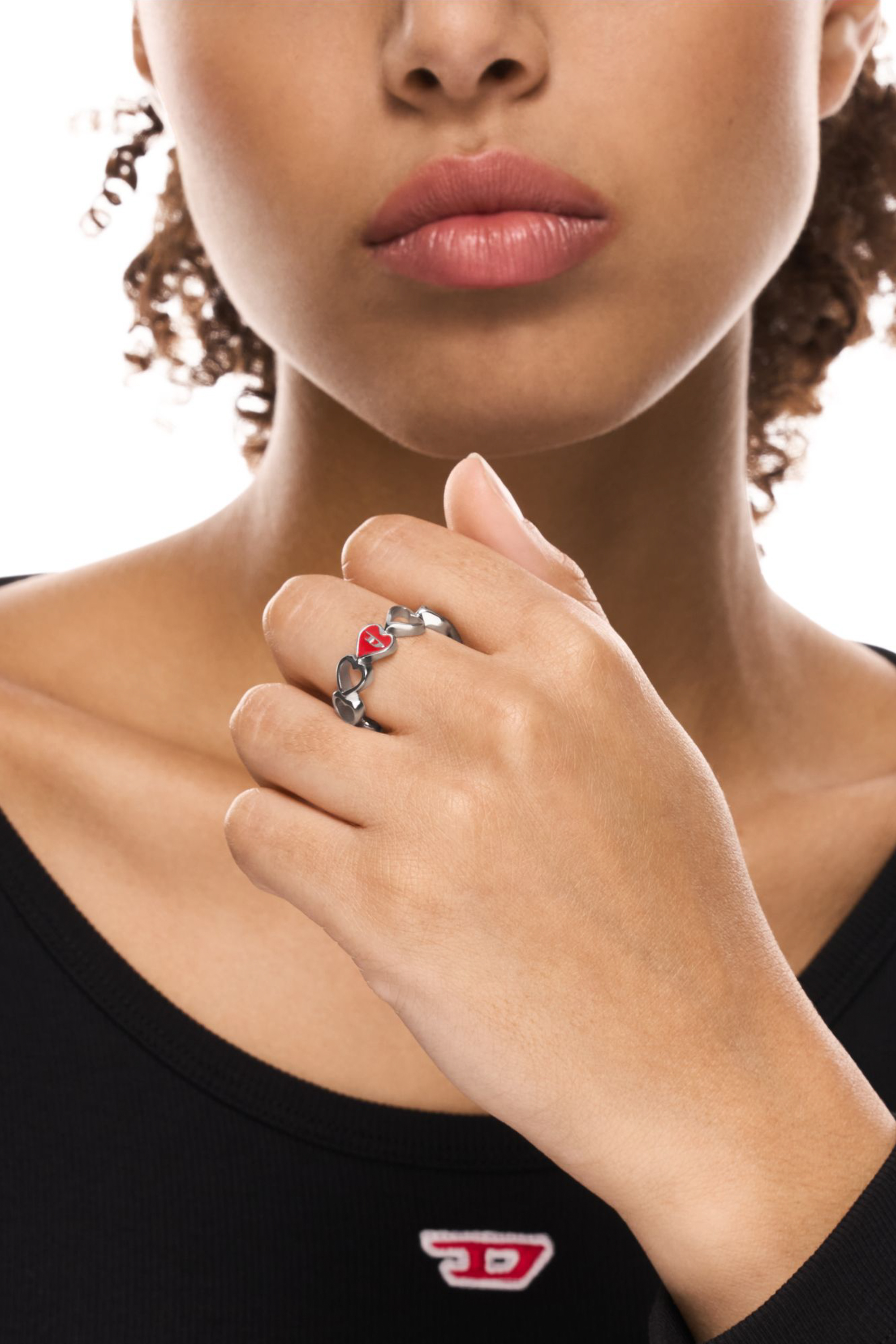 Diesel - DX166940 JEWELLERY, Bague anneau en acier inoxydable Mixte in Gris argent&eacute; - 4