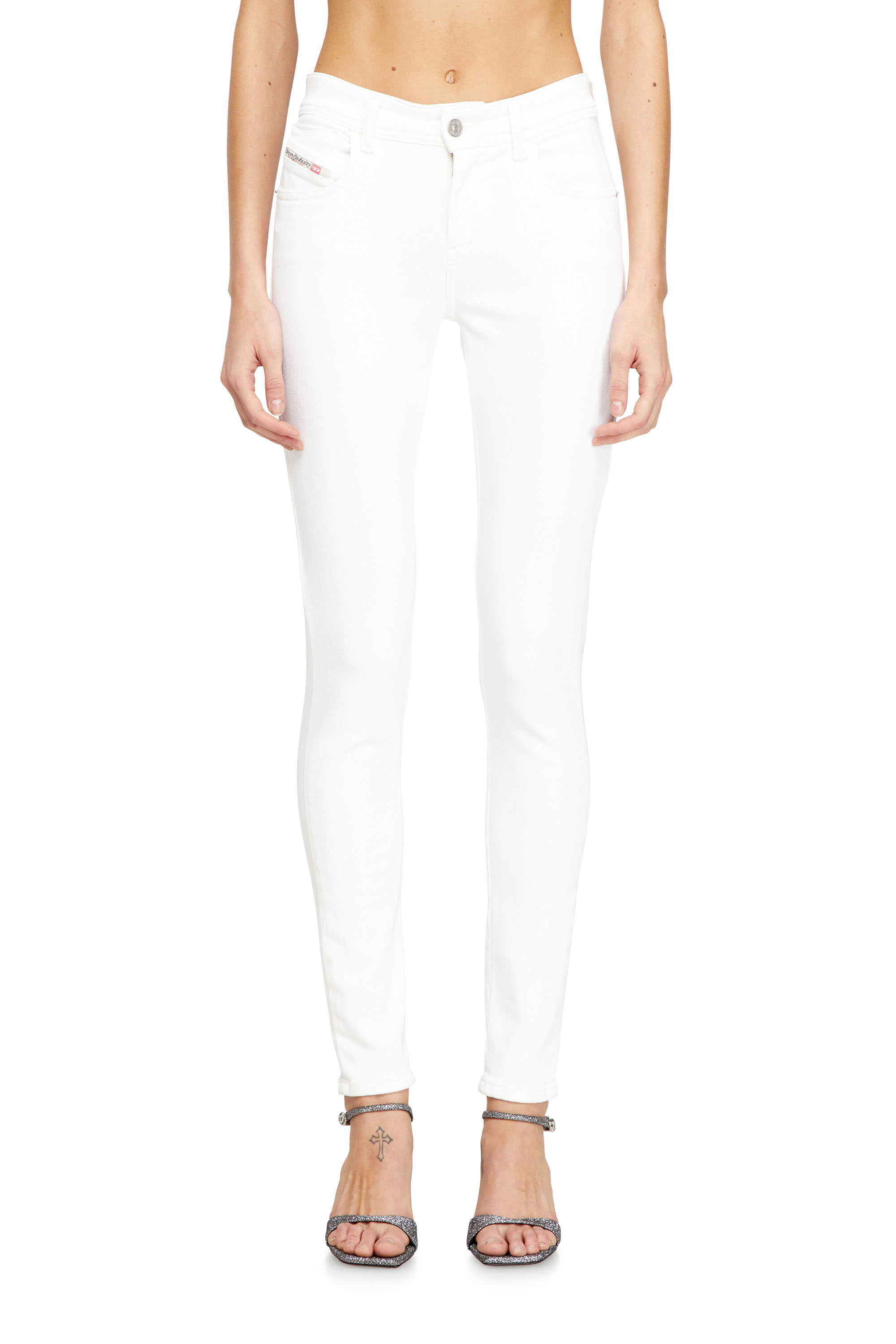 Diesel - Skinny Jeans 2017 Slandy 09F90 Femme, Blanc - Image 1