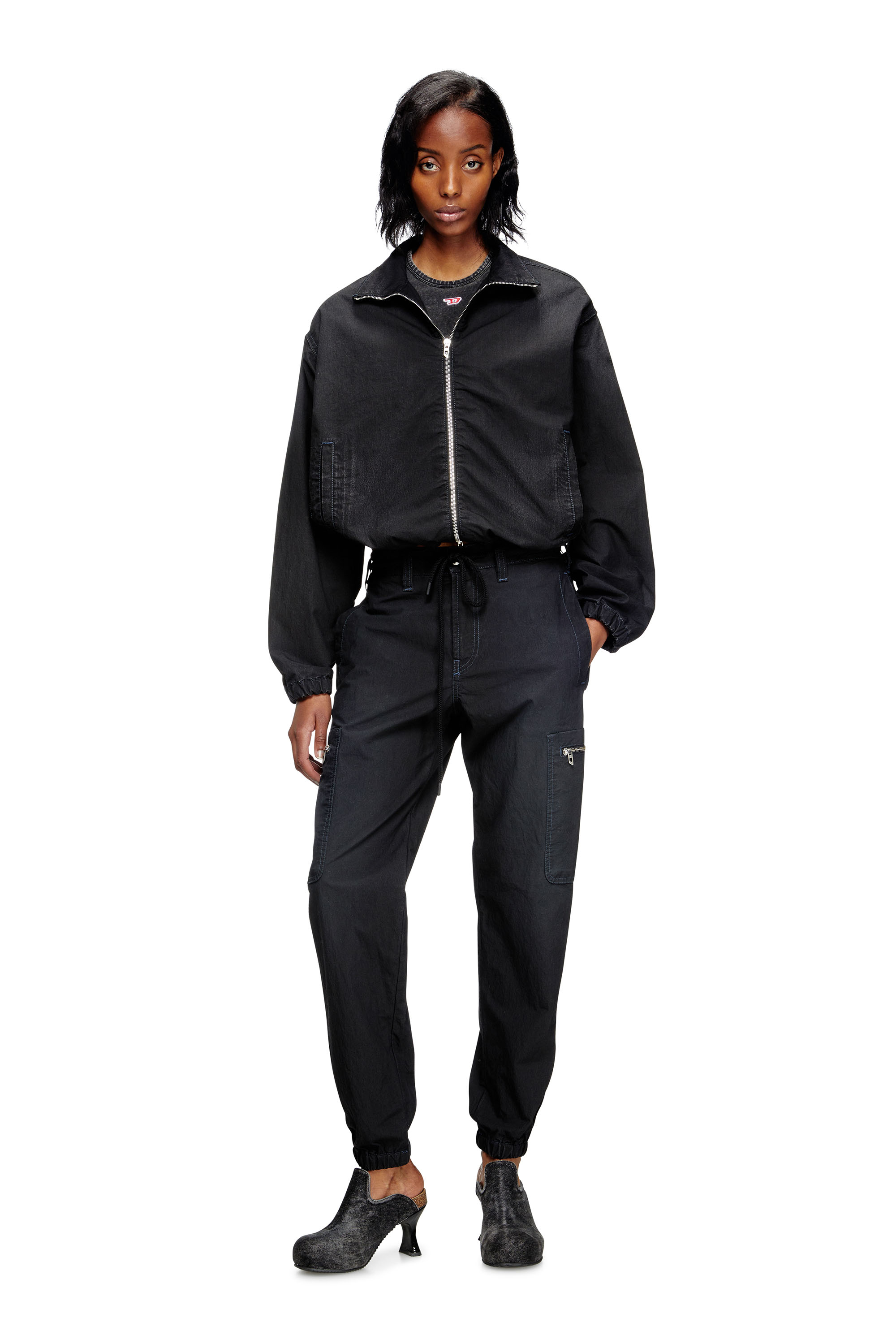 Diesel - Slim D-Lab JoggJeans® 068SJ Mixte, Noir/Gris foncé - Image 4