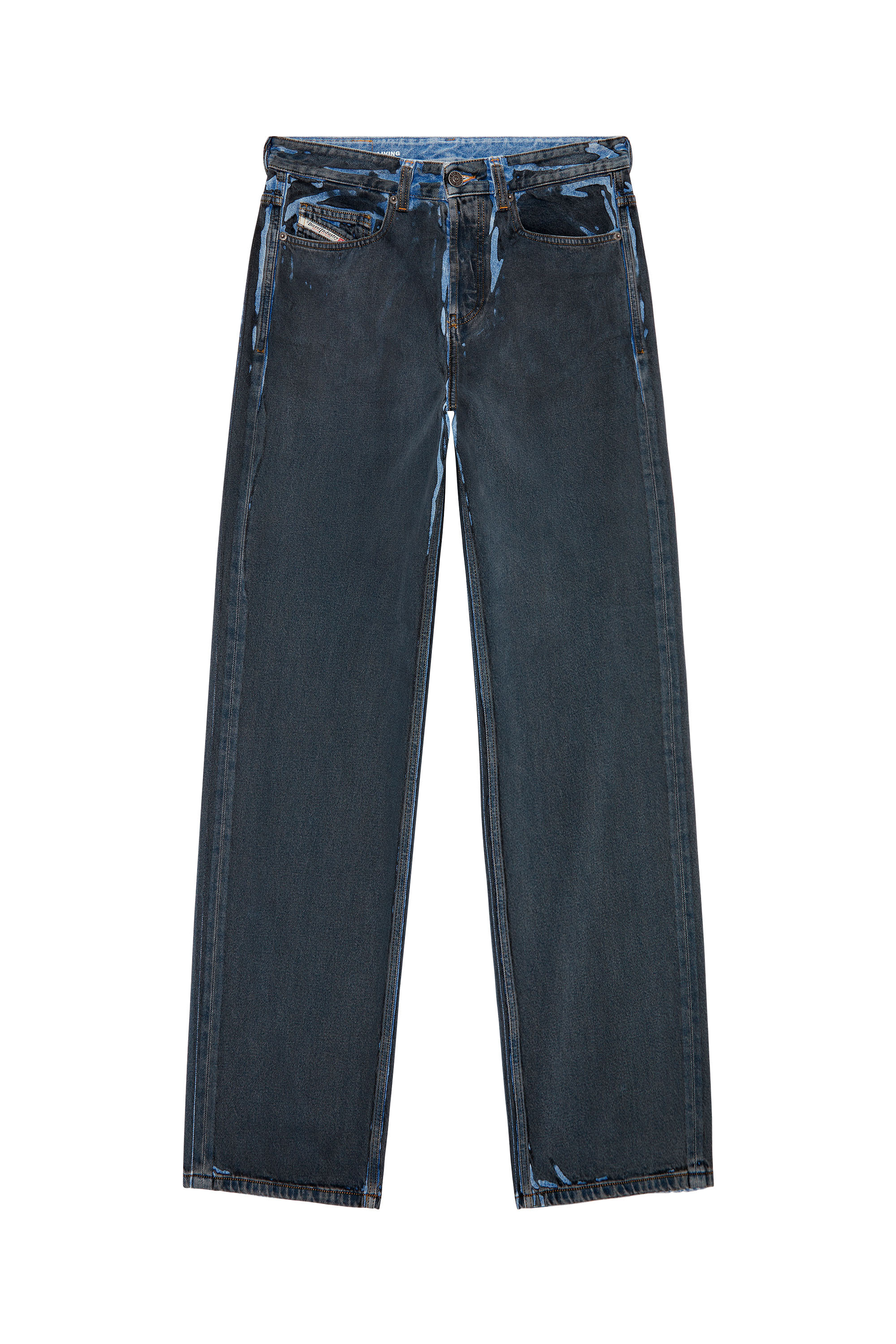 Diesel - Homme Straight Jeans 2001 D-Macro 09I47, Noir/Gris foncé - Image 3