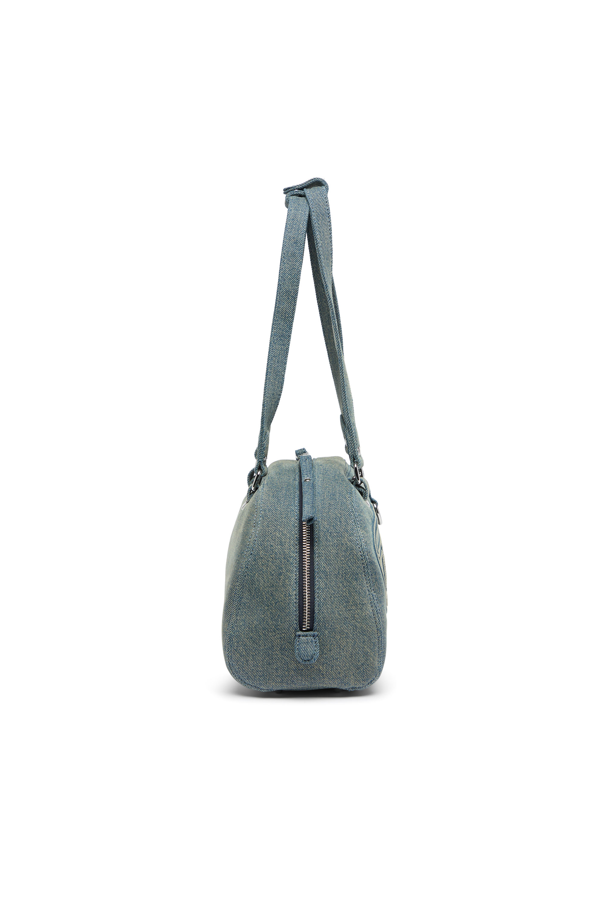 Diesel - 1DR DOME SOFT SHOULDER, Unisex's 1DR Dome-Shoulder bag in denim with Oval D logo in Light Blue - 5