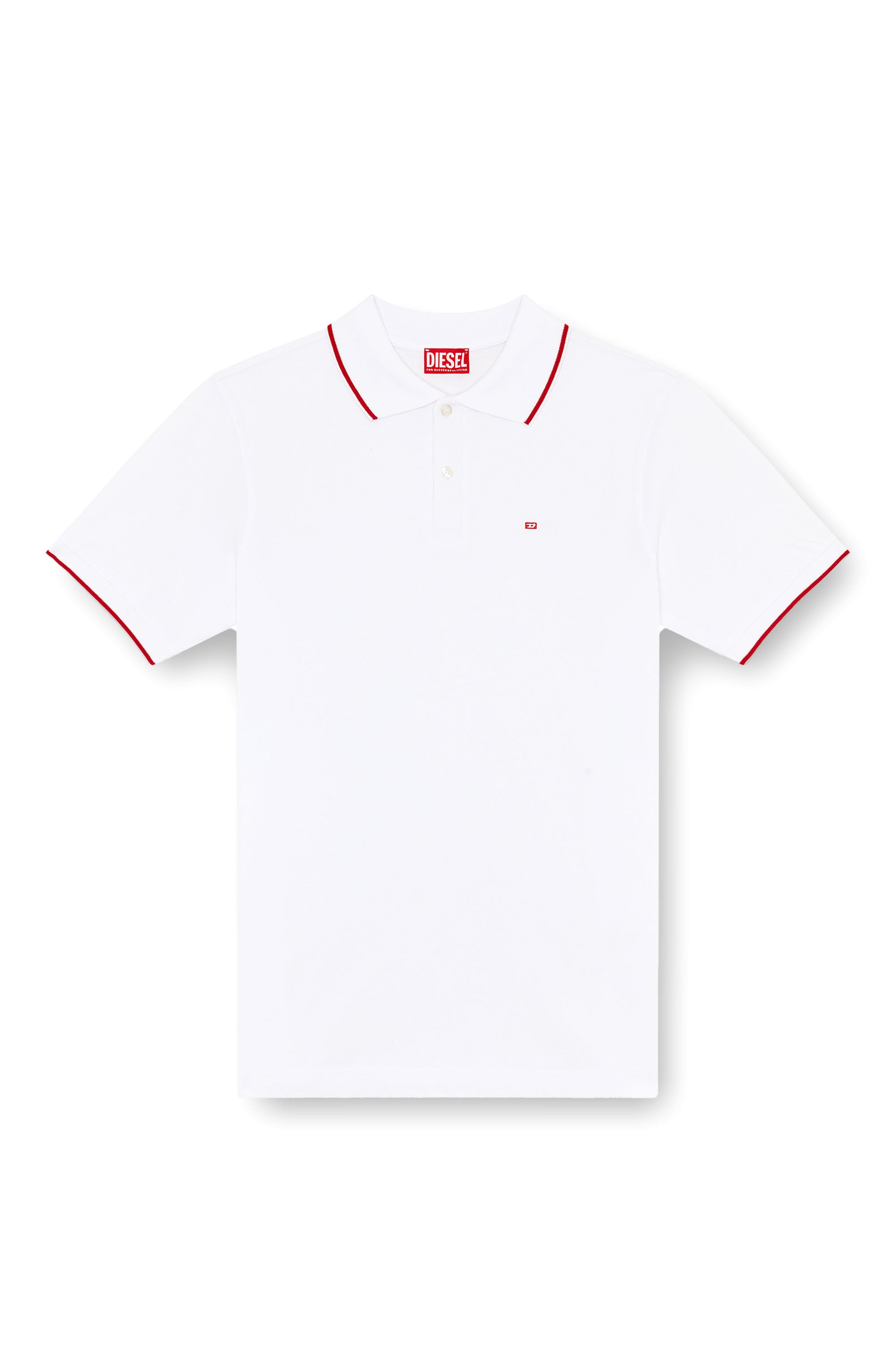 Diesel - T-FERRY-MICRODIV, Polo avec micro broderie Diesel Homme in Blanc - 3