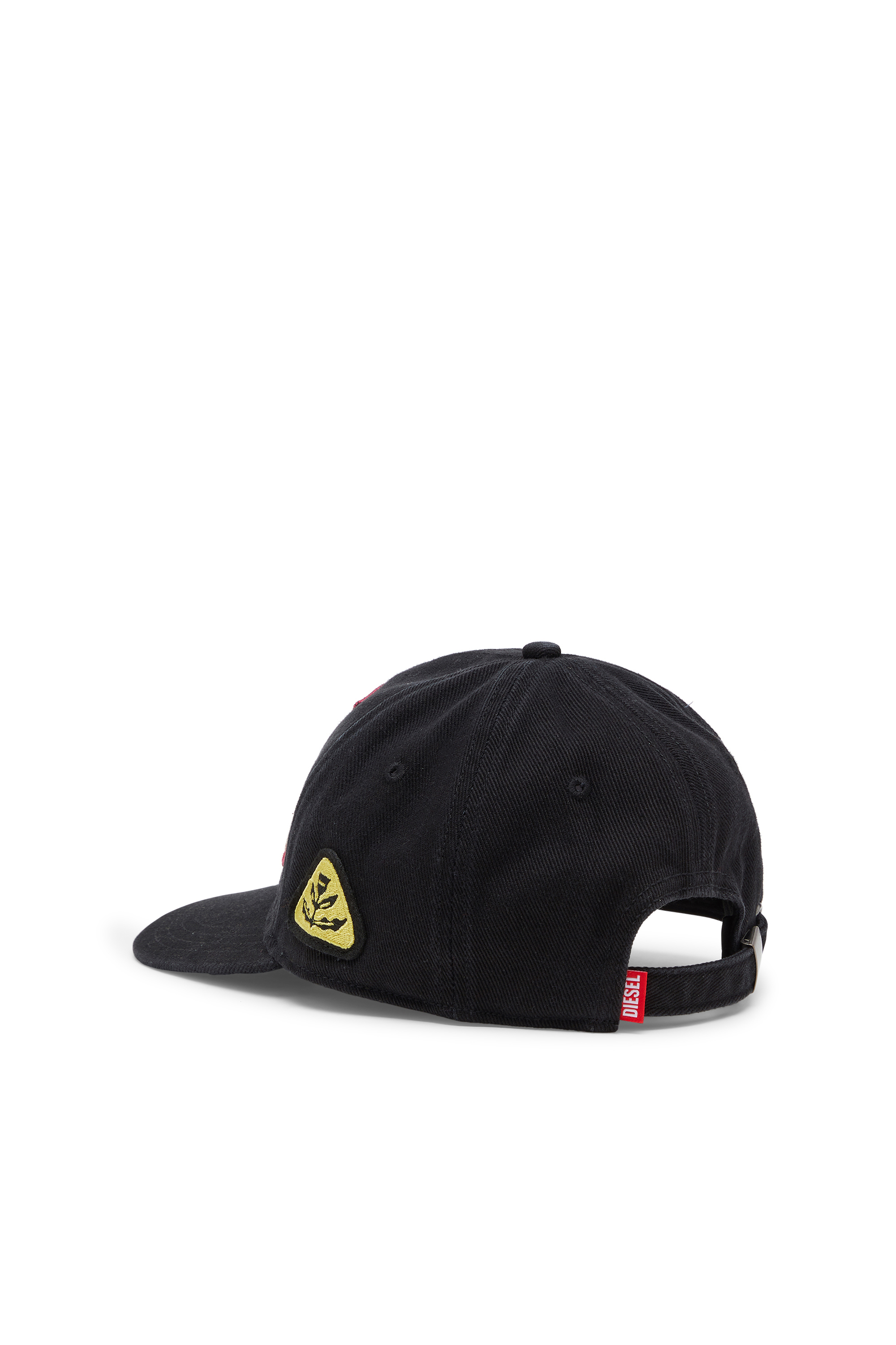 Diesel - C-SCUD, Casquette de baseball avec patchs brod&eacute;s Homme in Noir - 2