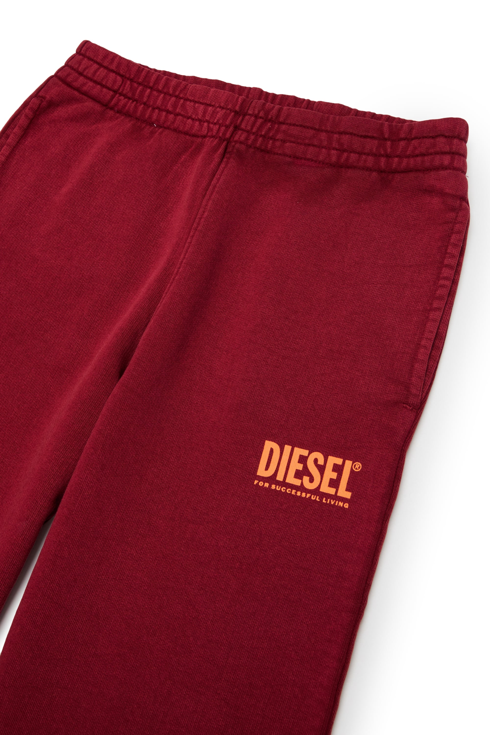 Diesel - PTISEL, Pantalon de surv&ecirc;tement en coton avec logo imprim&eacute; Homme in Rouge - 3